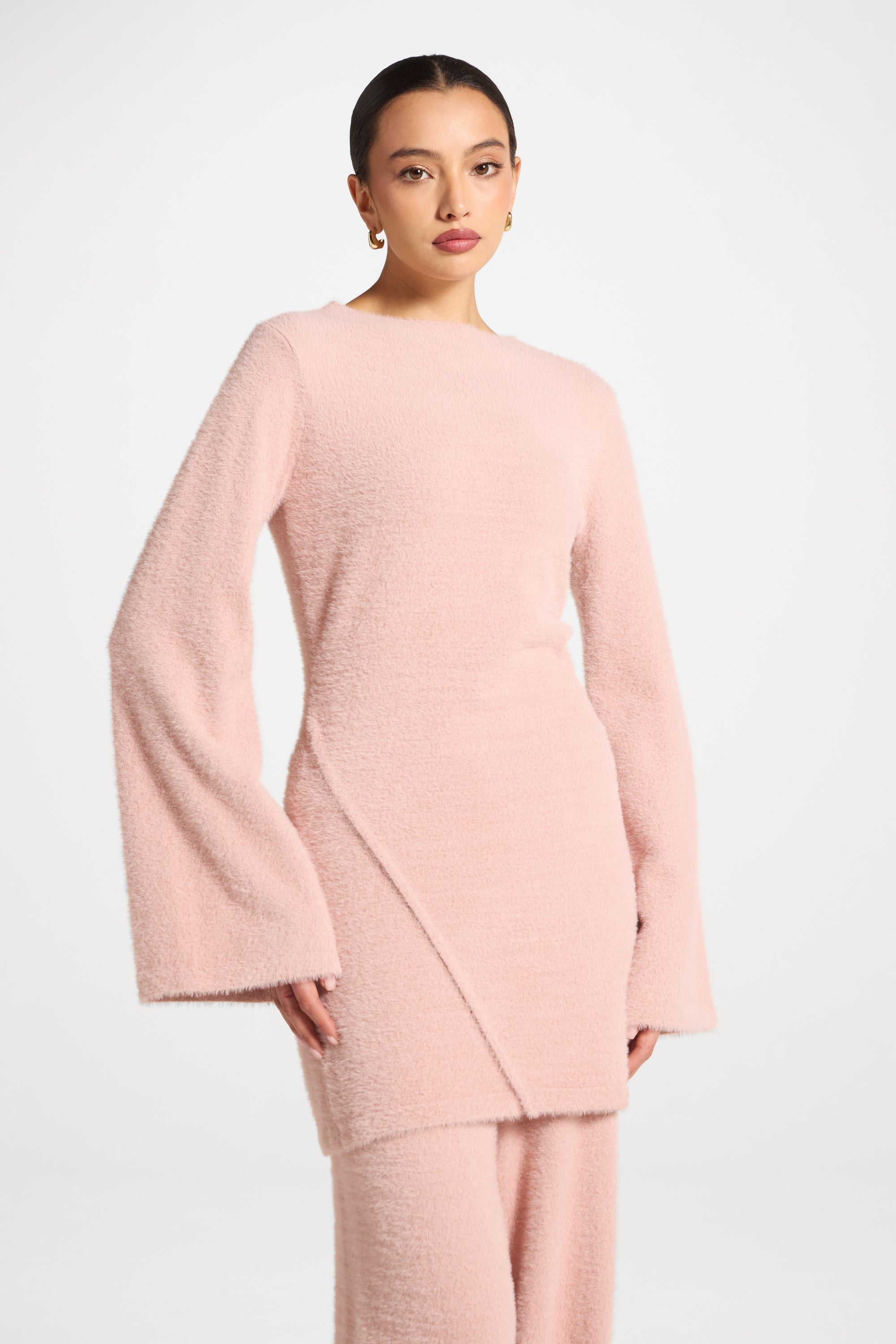 Mink Tunic Sweater - Pink Abayas Veiled