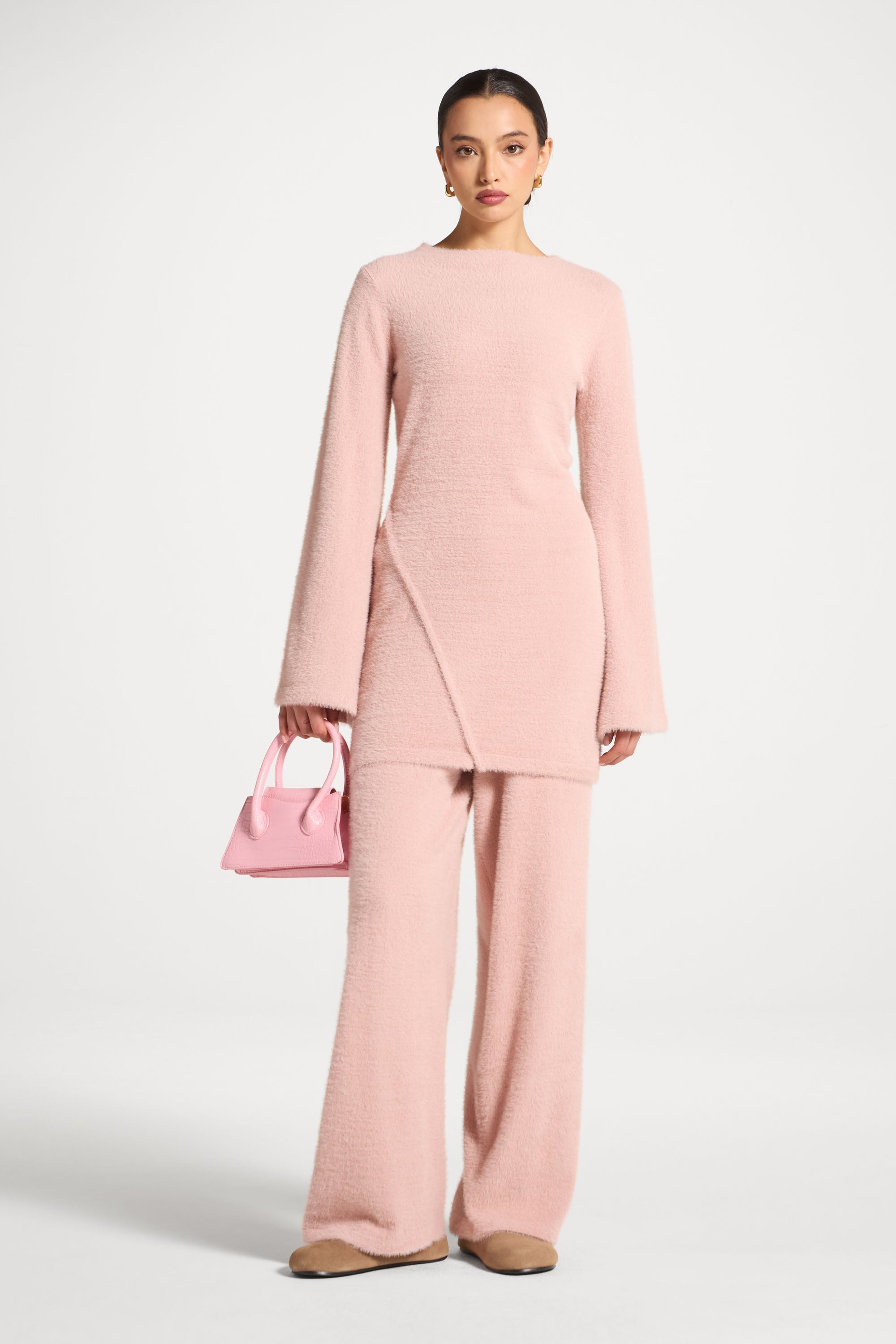 Mink Tunic Sweater - Pink Abayas Veiled