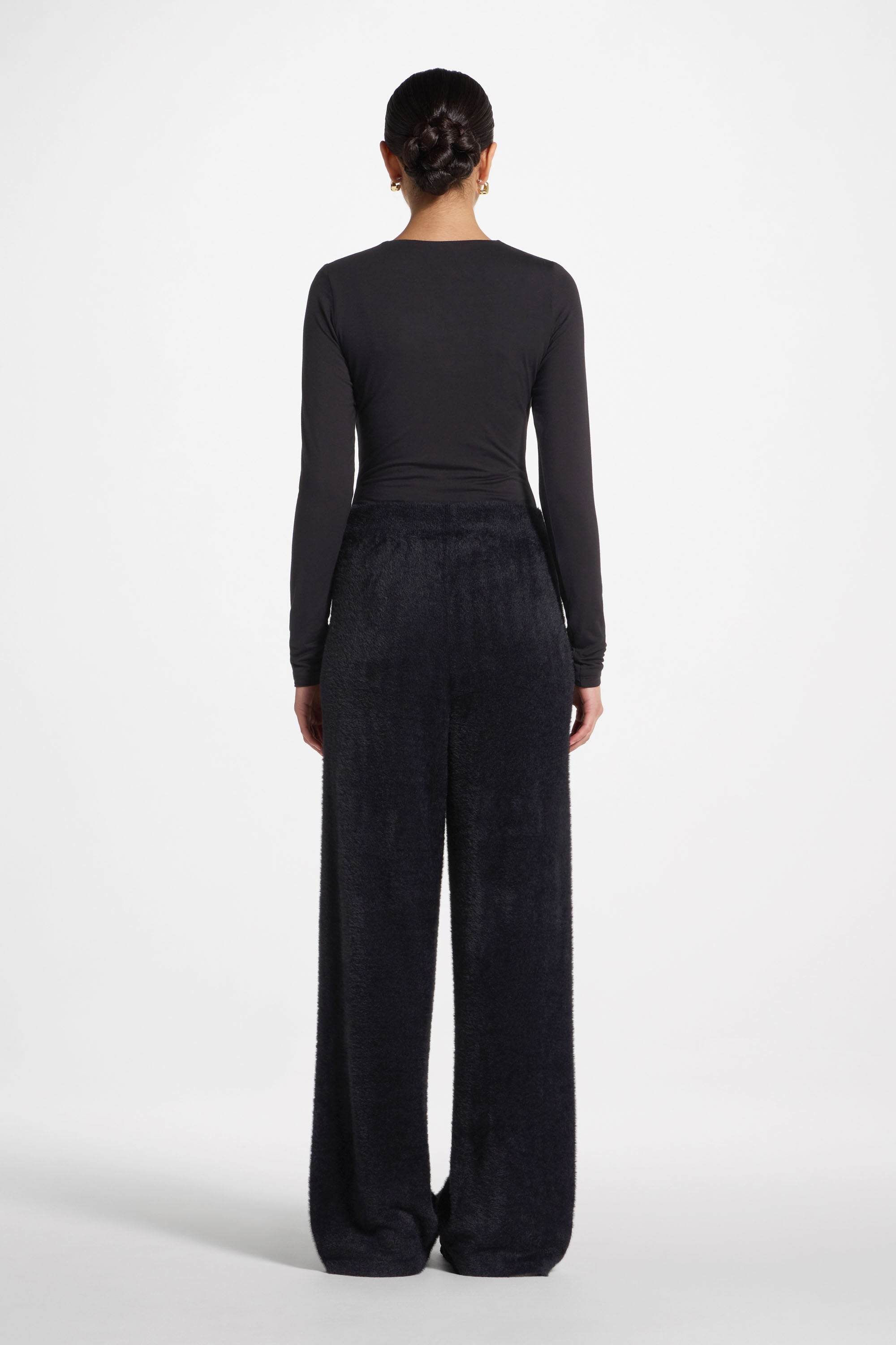 Mink Wide Leg Pants - Black Abayas Veiled