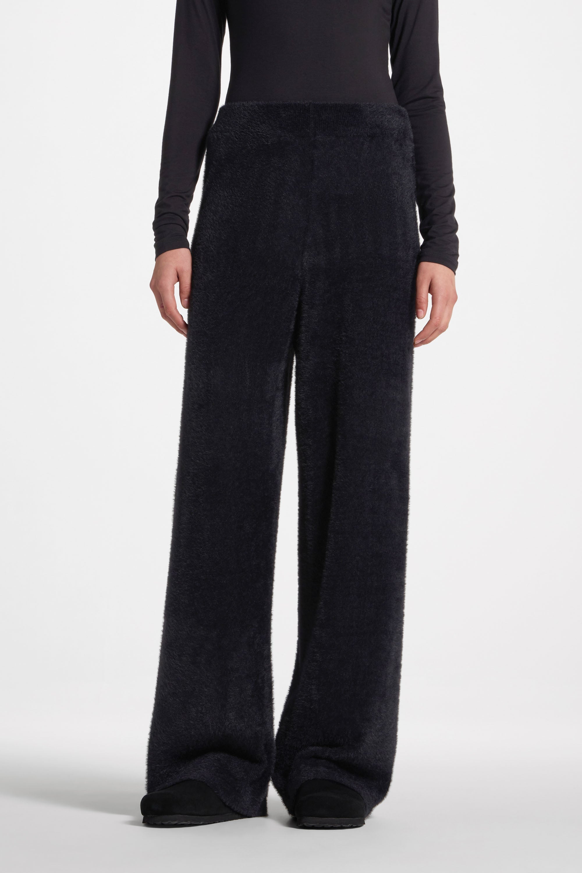 Mink Wide Leg Pants - Black Abayas Veiled