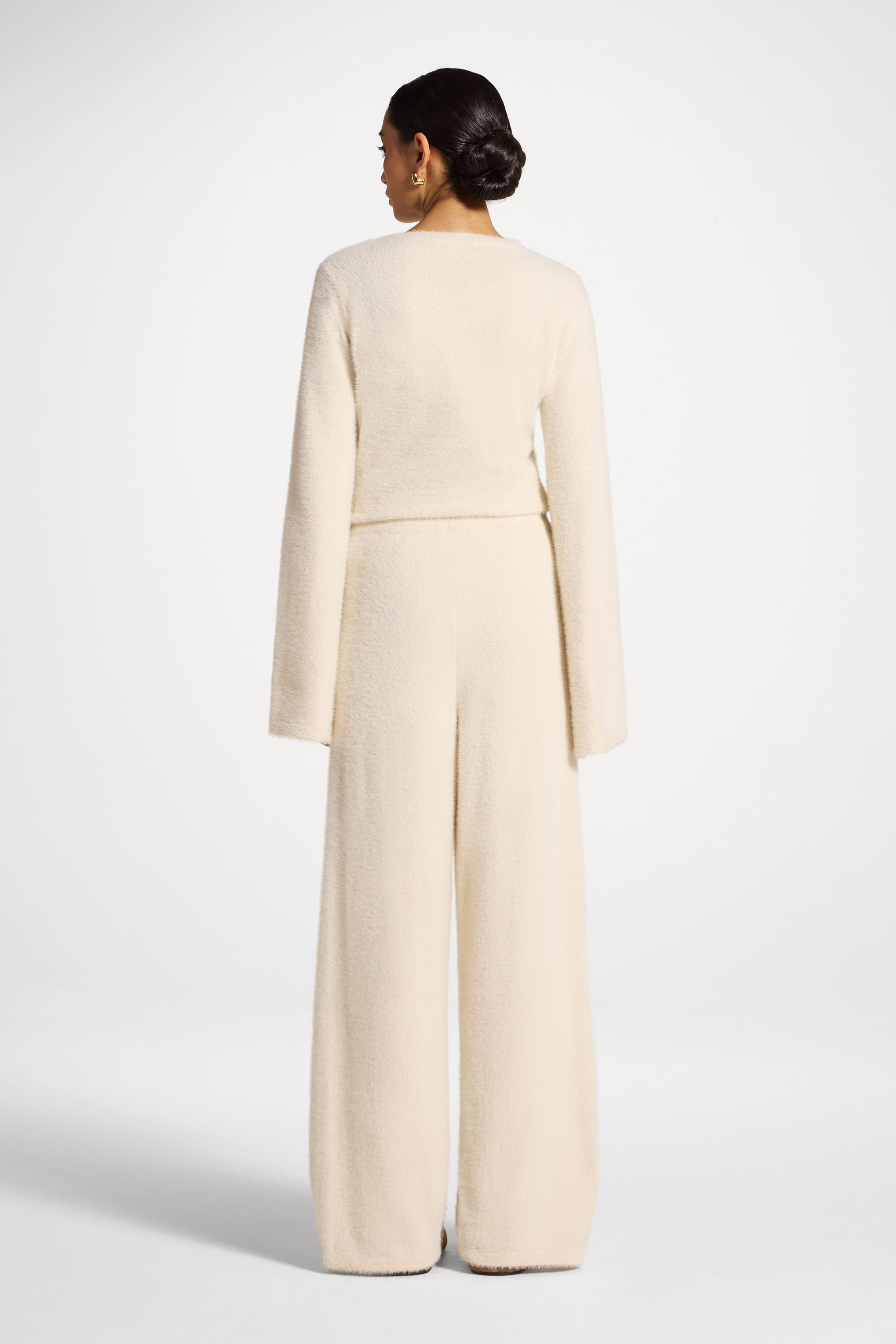Mink Wide Leg Pants - Off White Abayas Veiled
