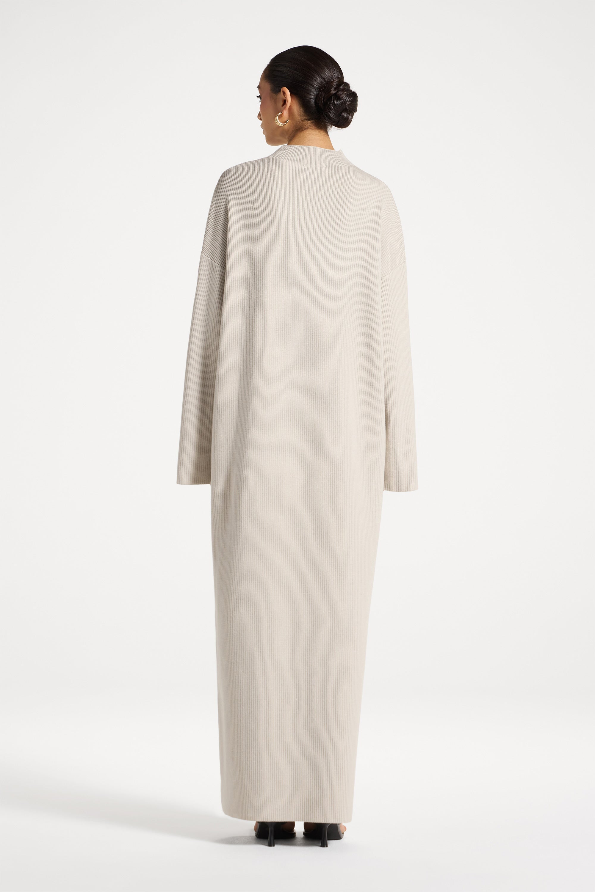 Mock Neck Knit Dress - Cloud Abayas Veiled