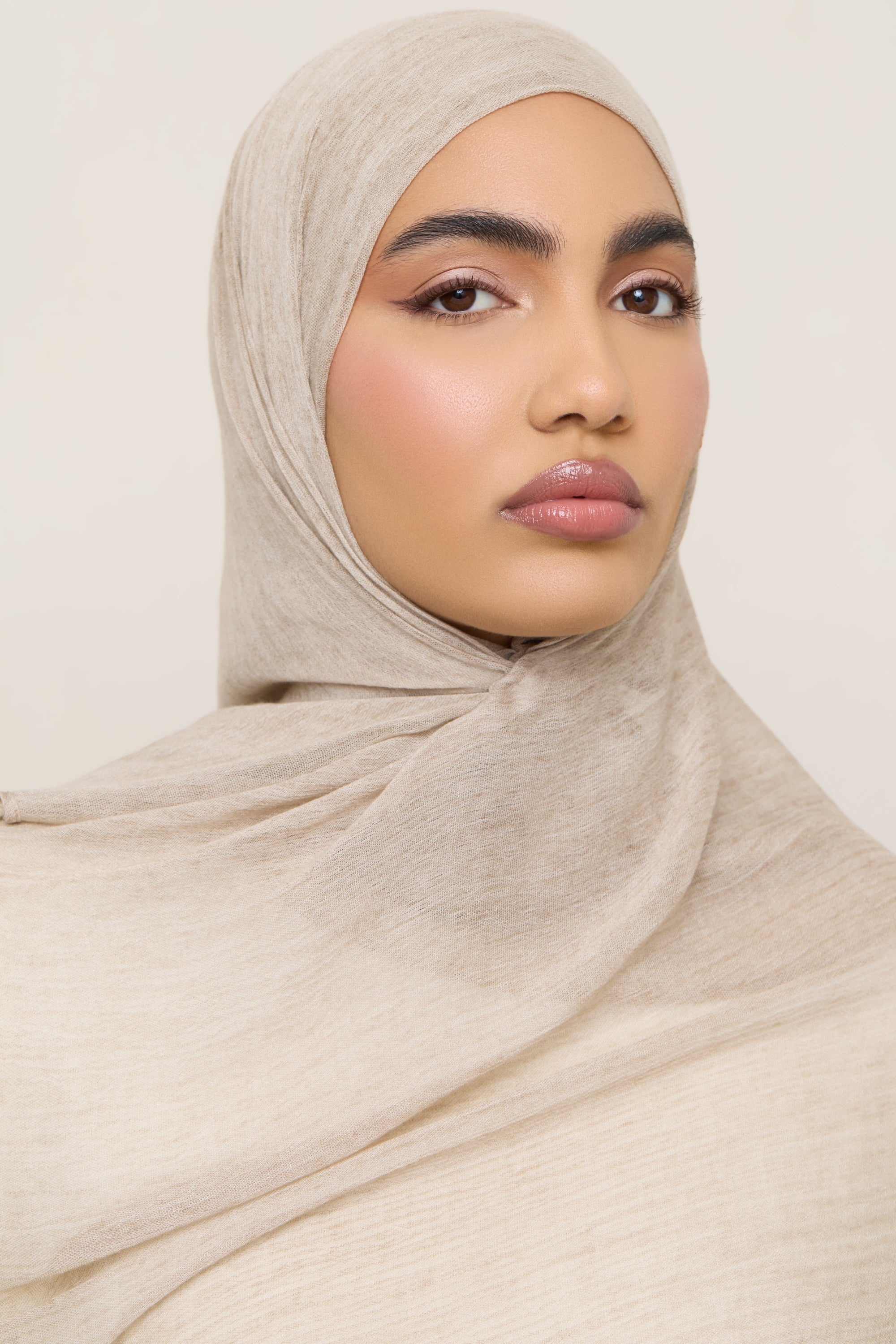 Modal Crinkle Hijab - Biscotti Hijabs Veiled