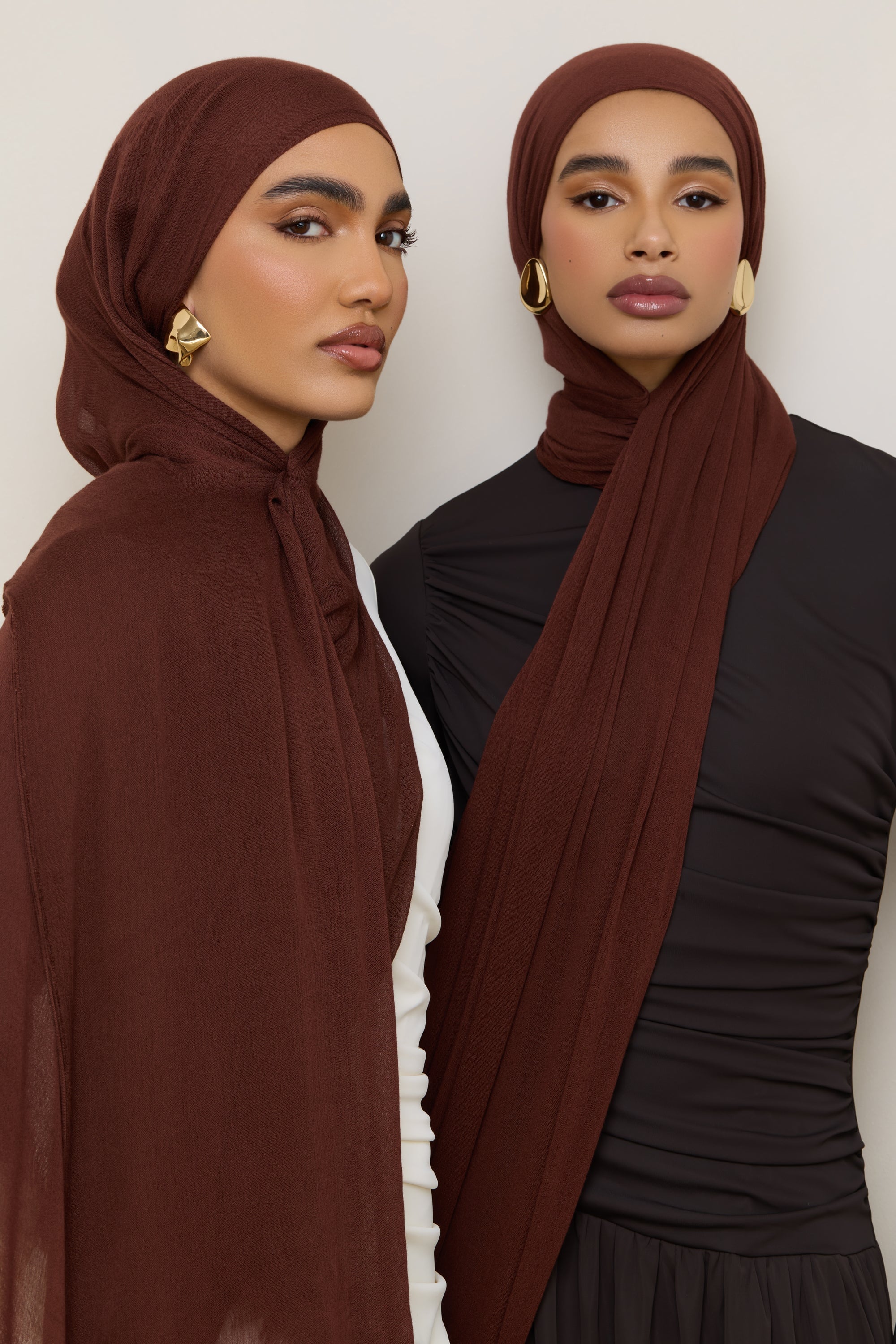 Modal Crinkle Hijab - Cocoa Hijabs Veiled