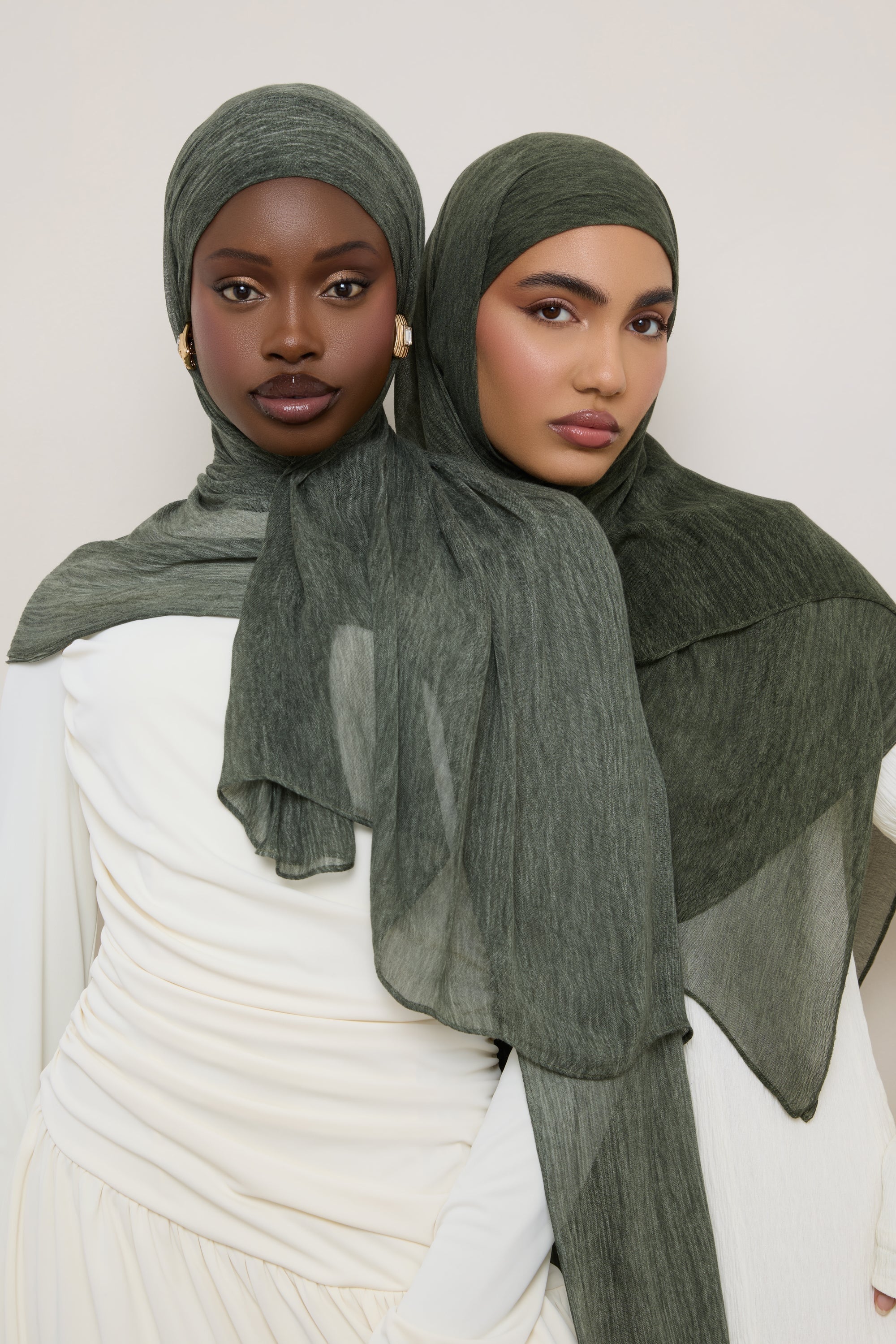 Modal Crinkle Hijab - Dark Forest Hijabs Veiled
