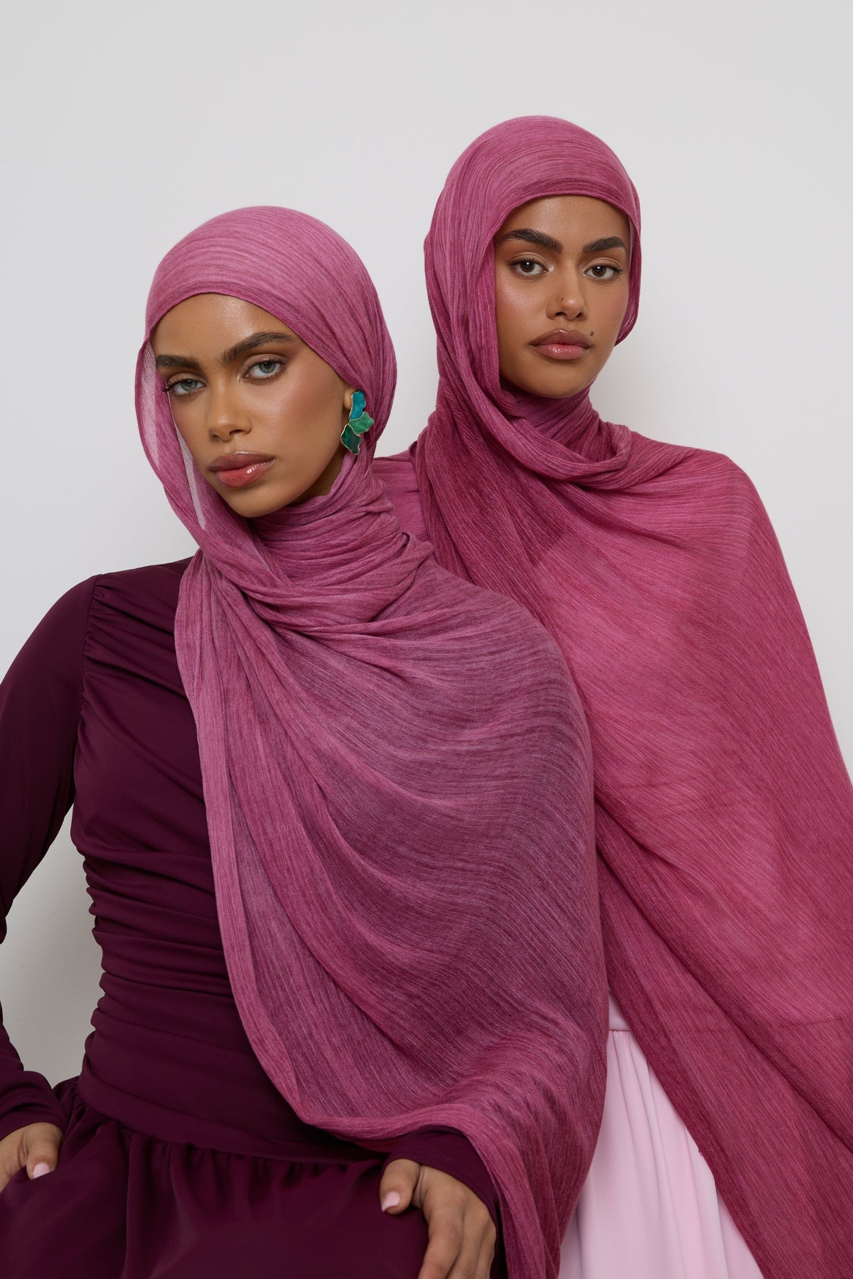 Modal Crinkle Hijab - Fig Hijabs Veiled