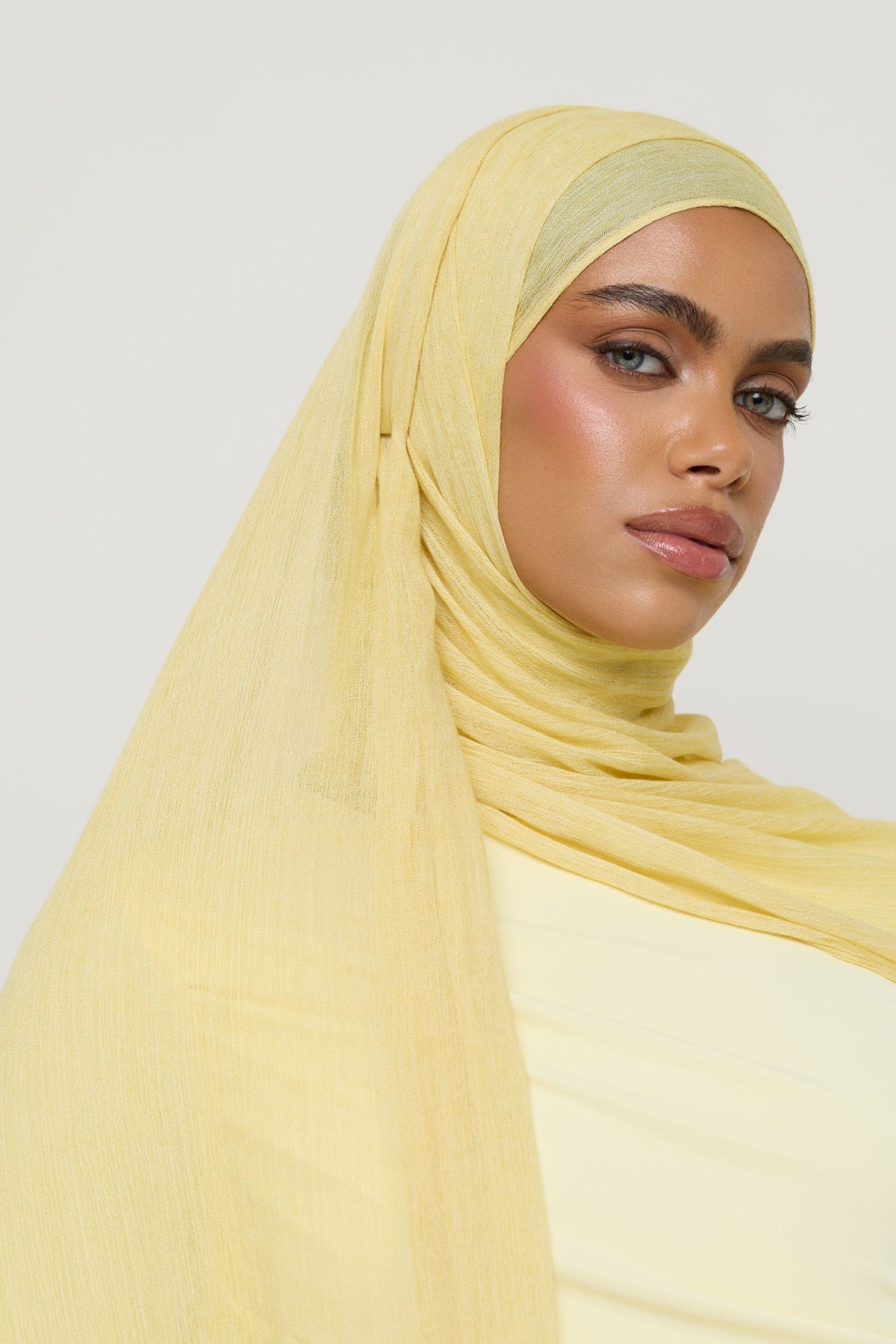 Modal Crinkle Hijab - Lemon Hijabs Veiled