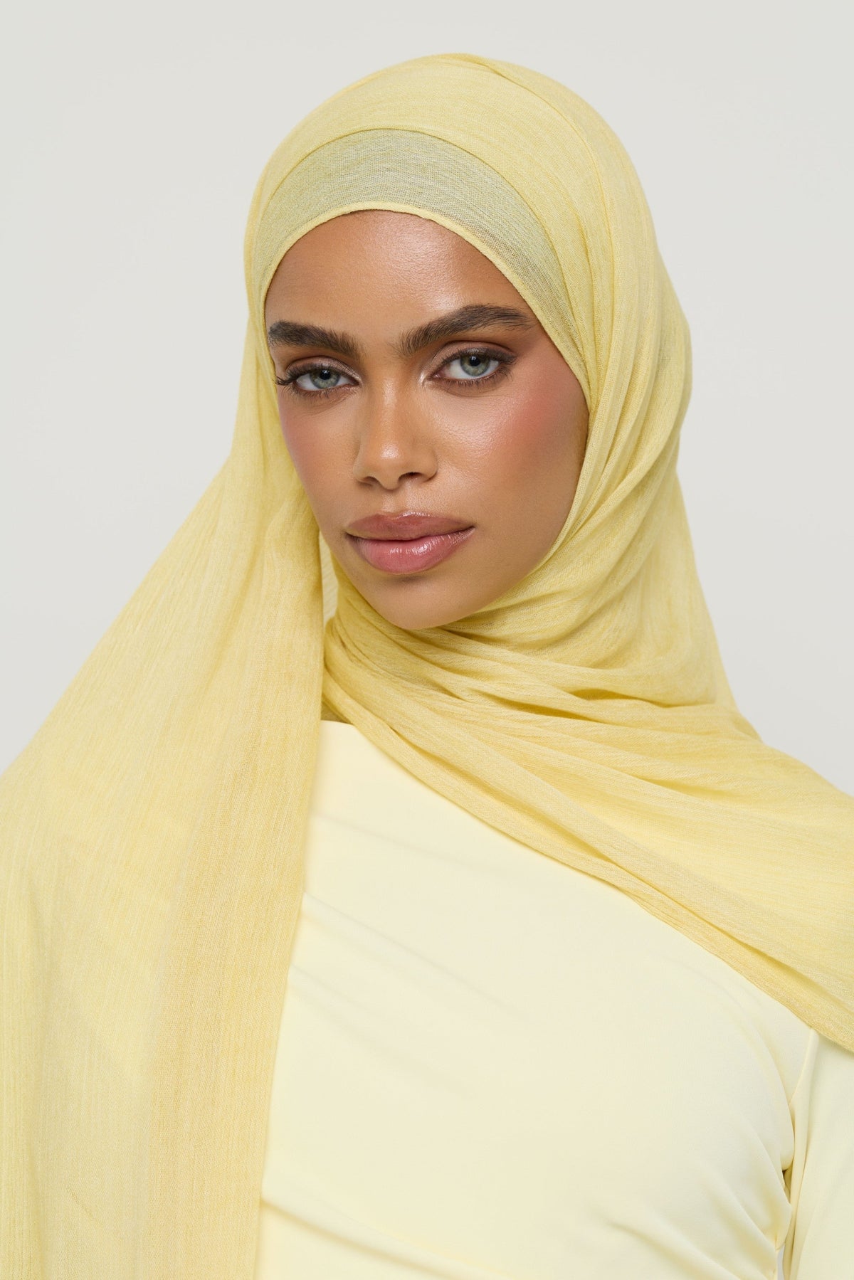 Modal Crinkle Hijab - Lemon Hijabs Veiled