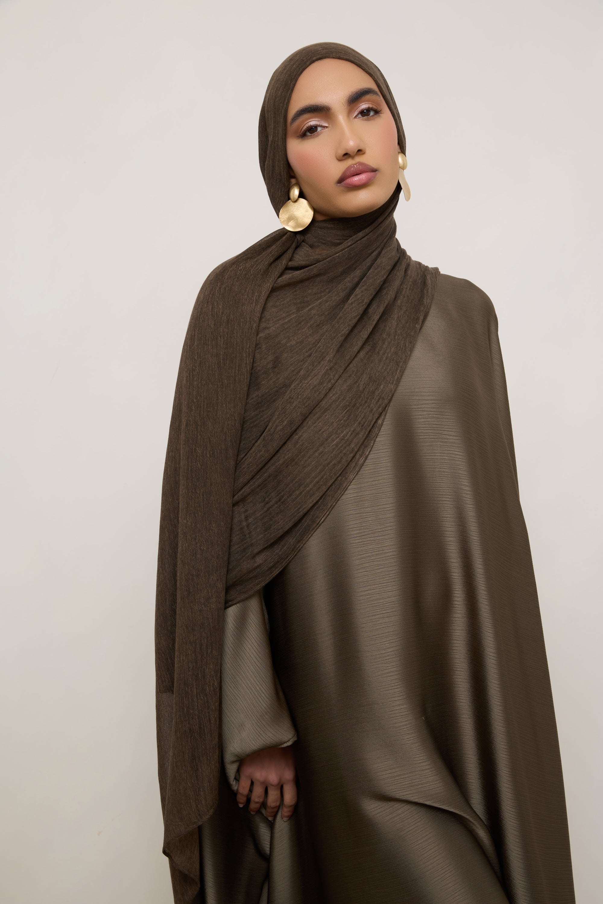 Modal Crinkle Hijab - Marble Hijabs Veiled