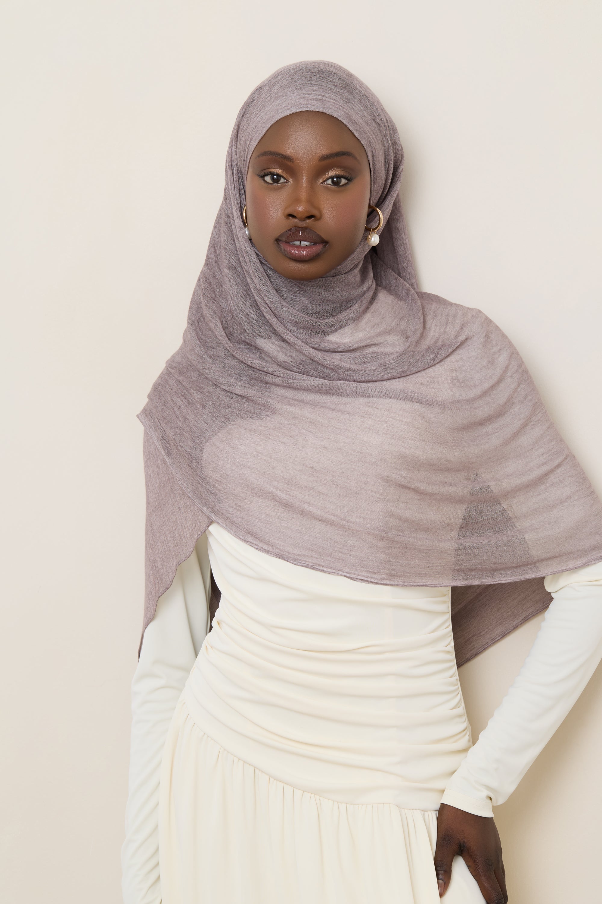 Modal Crinkle Hijab - Mushroom Hijabs Veiled