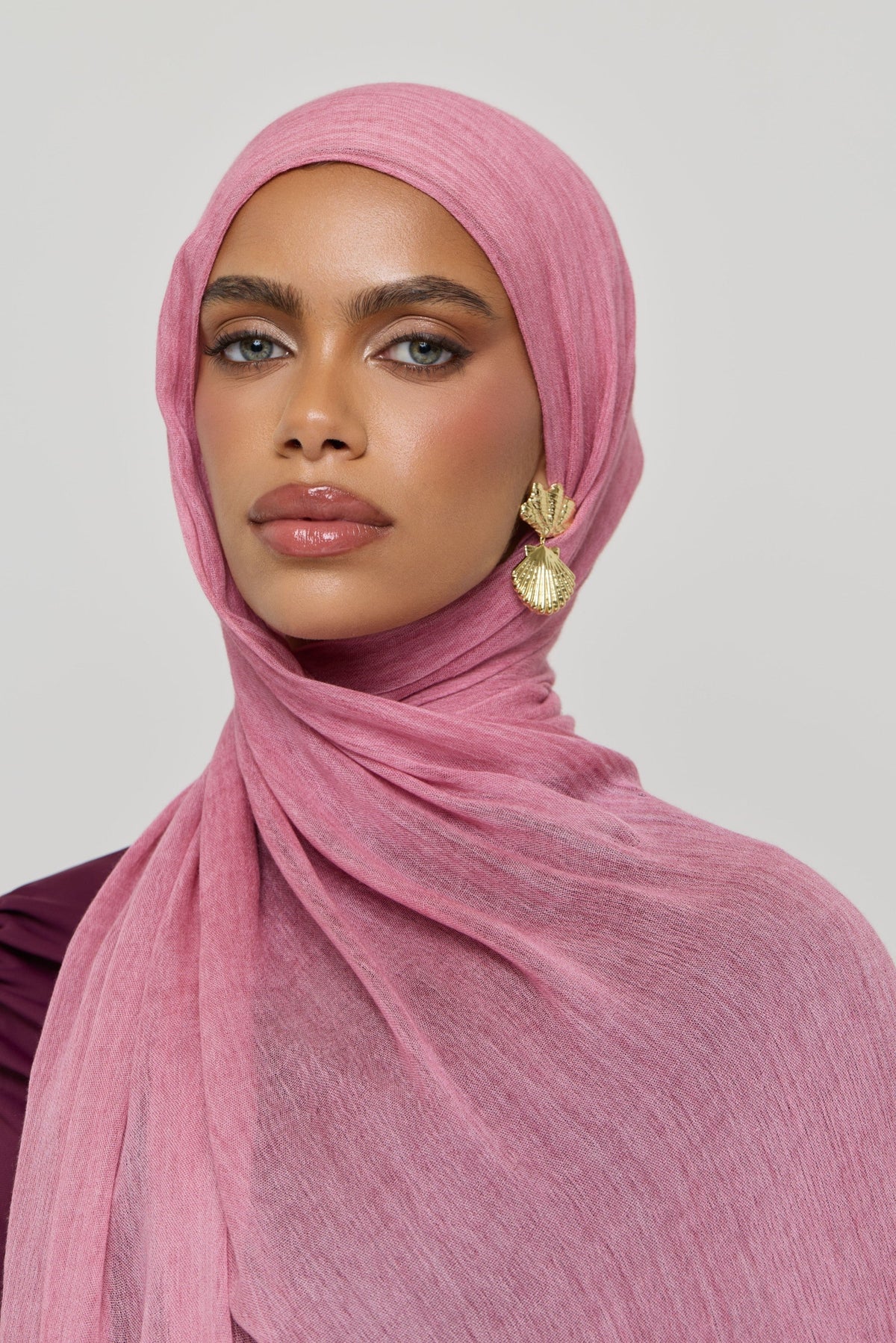 Modal Crinkle Hijab - Pink Drink Hijabs Veiled