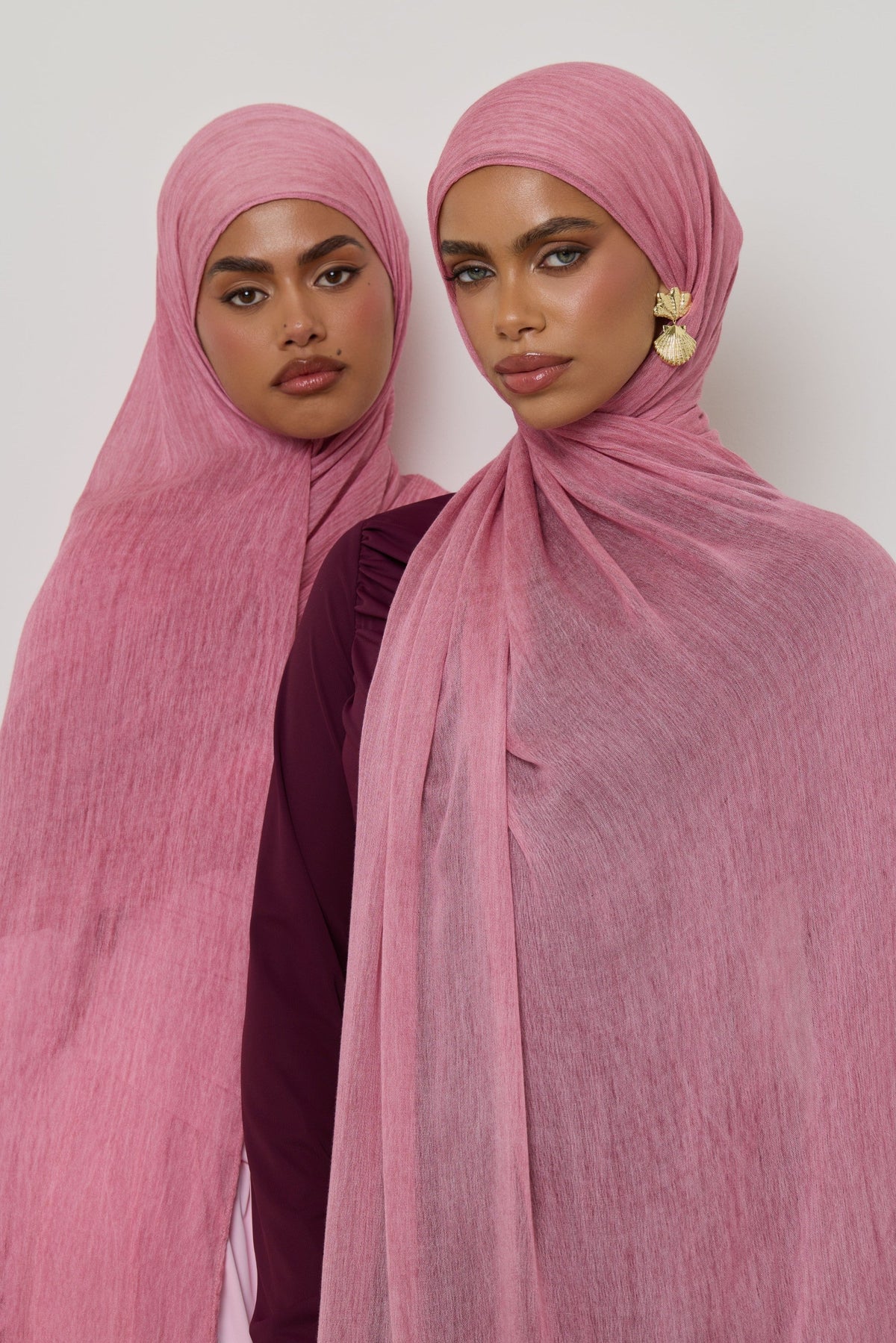 Modal Crinkle Hijab - Pink Drink Hijabs Veiled
