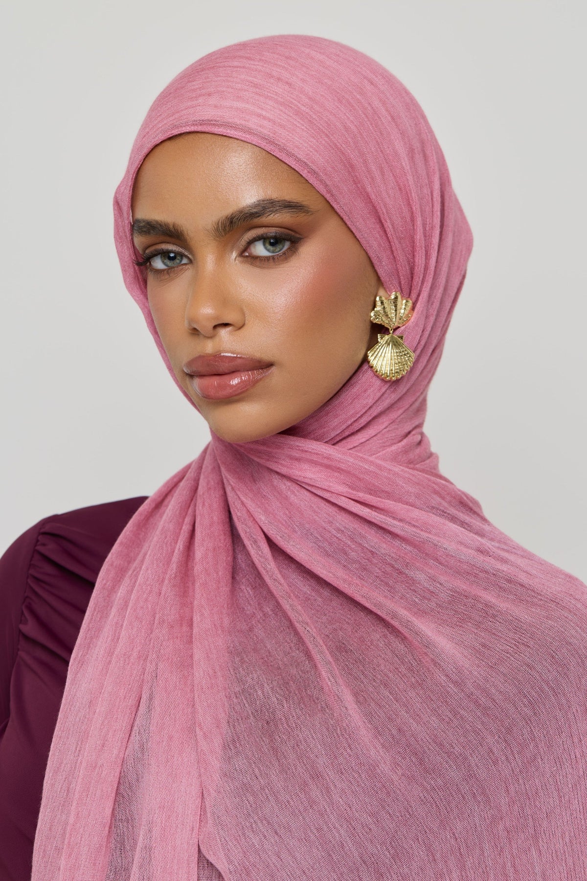 Modal Crinkle Hijab - Pink Drink Hijabs Veiled