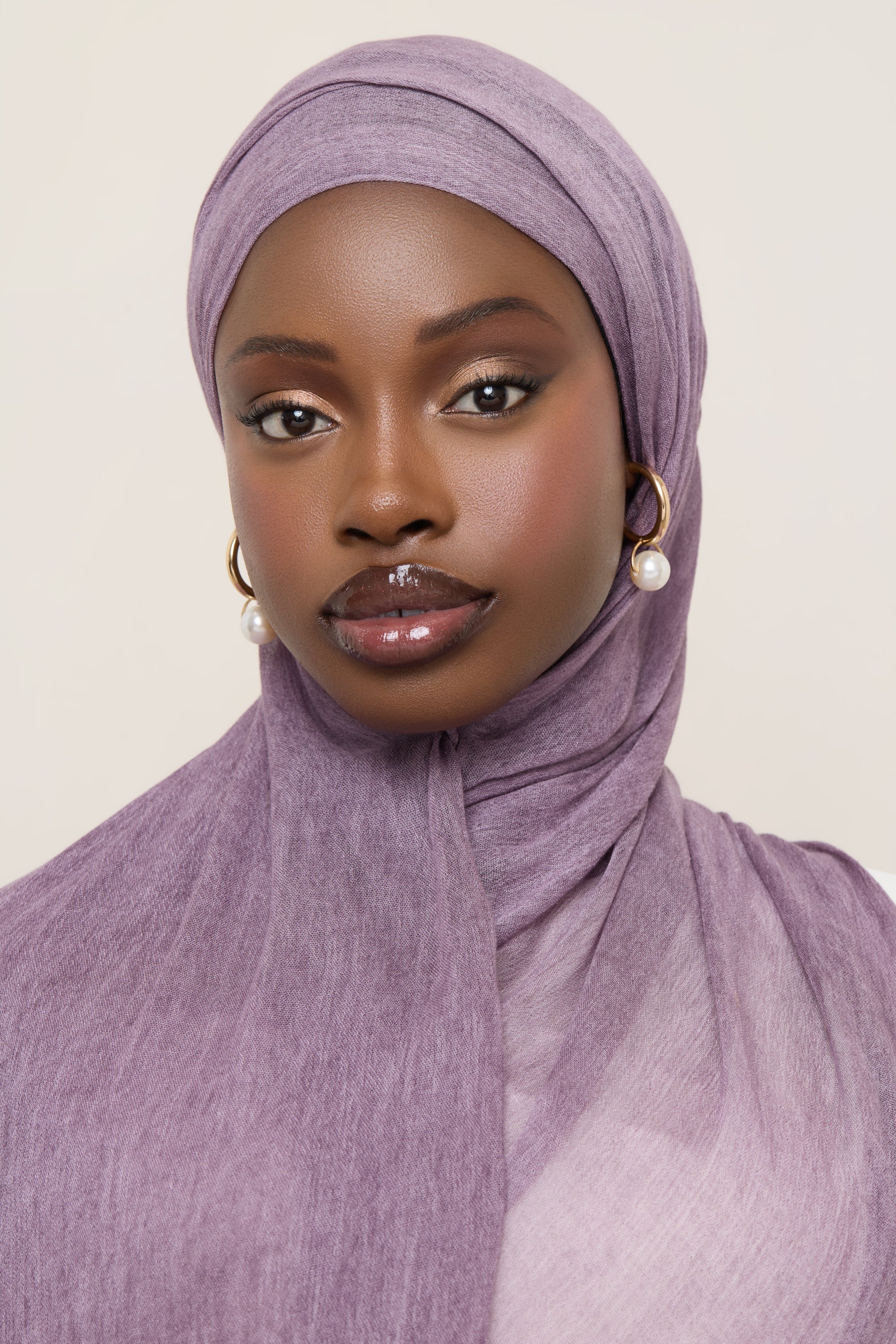 Modal Crinkle Hijab - Plum Hijabs Veiled
