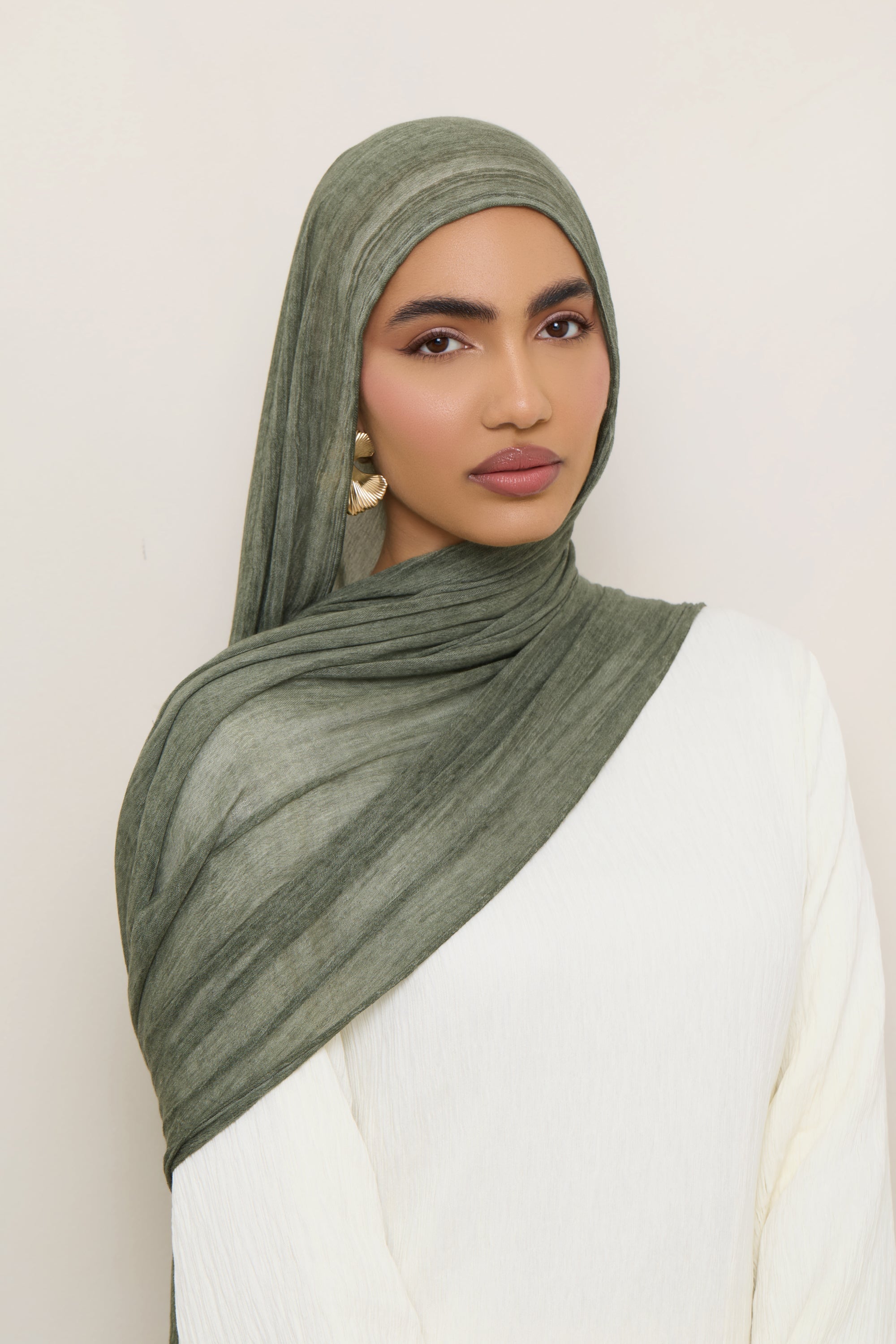 Modal Crinkle Hijab - Sage Hijabs Veiled