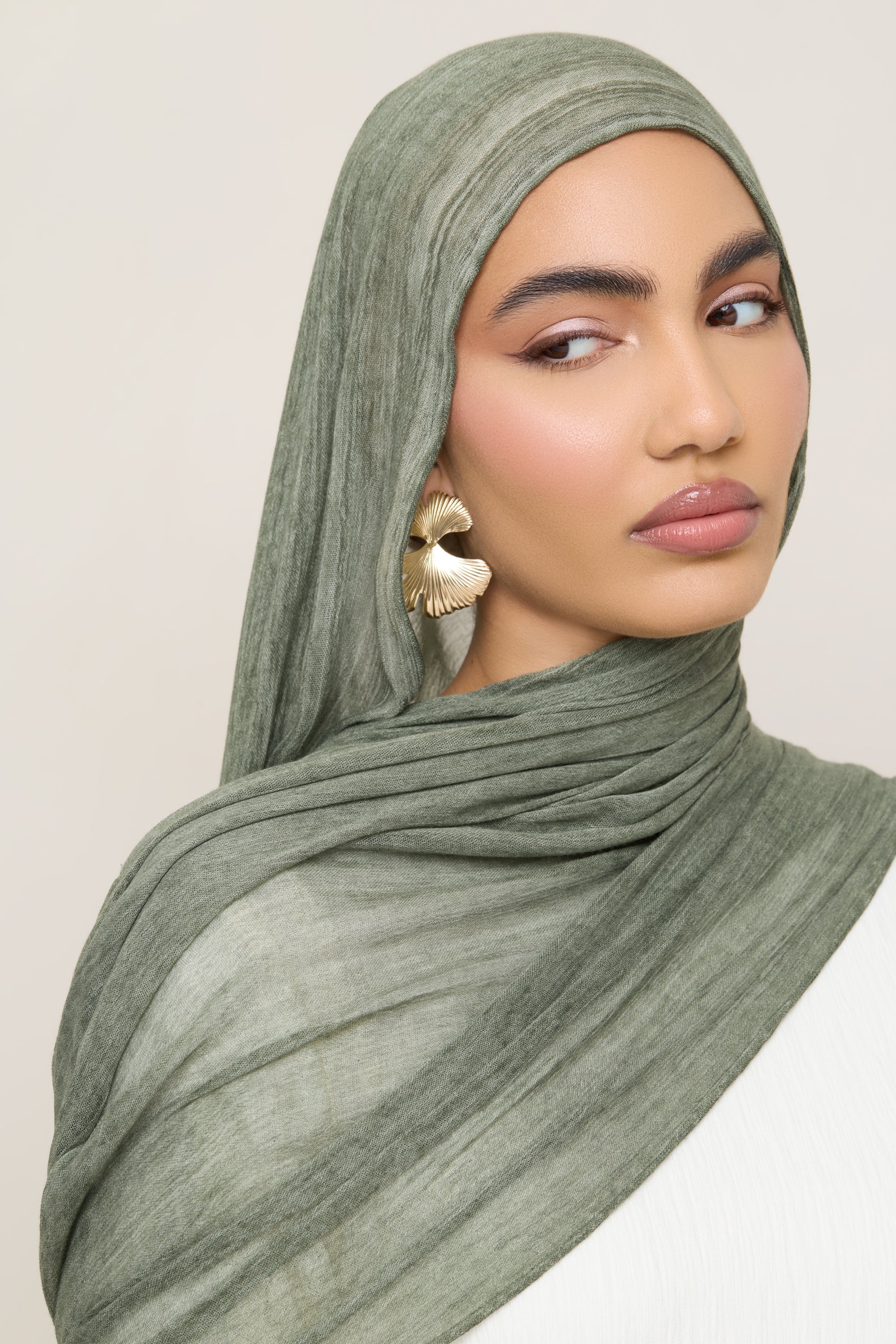 Modal Crinkle Hijab - Sage Hijabs Veiled