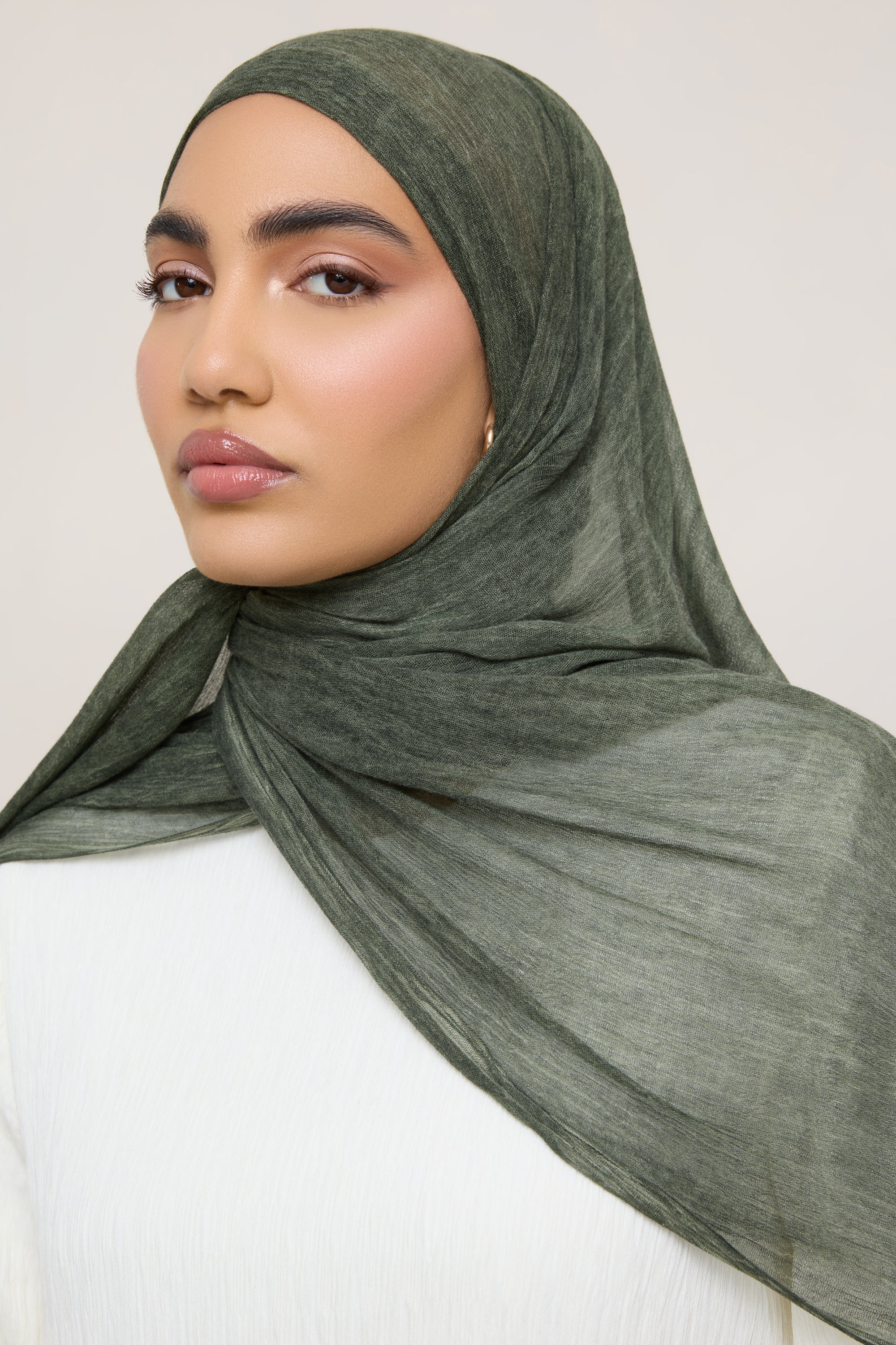 Modal Crinkle Hijab - Sea Kelp Hijabs Veiled