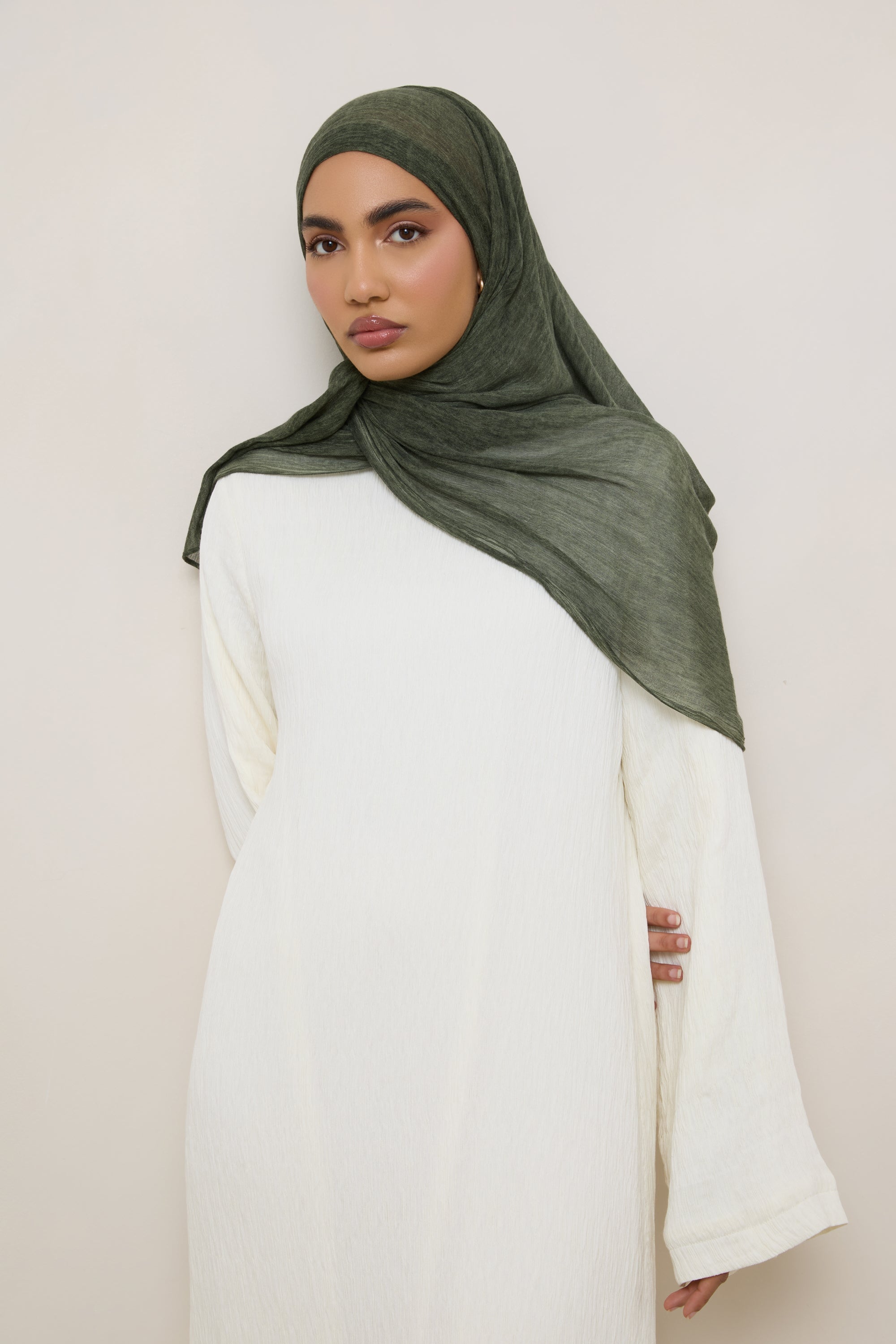 Modal Crinkle Hijab - Sea Kelp Hijabs Veiled