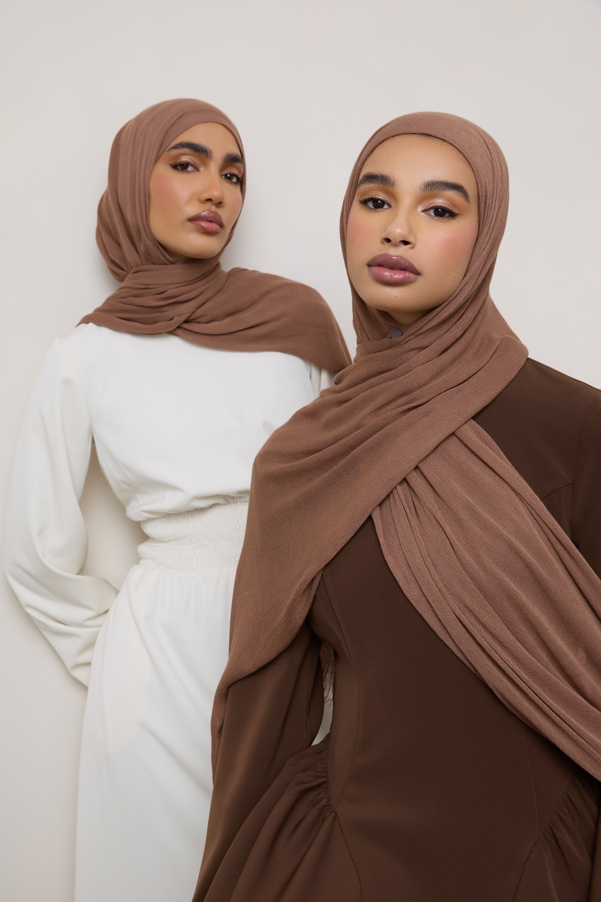 Modal Crinkle Hijab - Semolina Hijabs Veiled