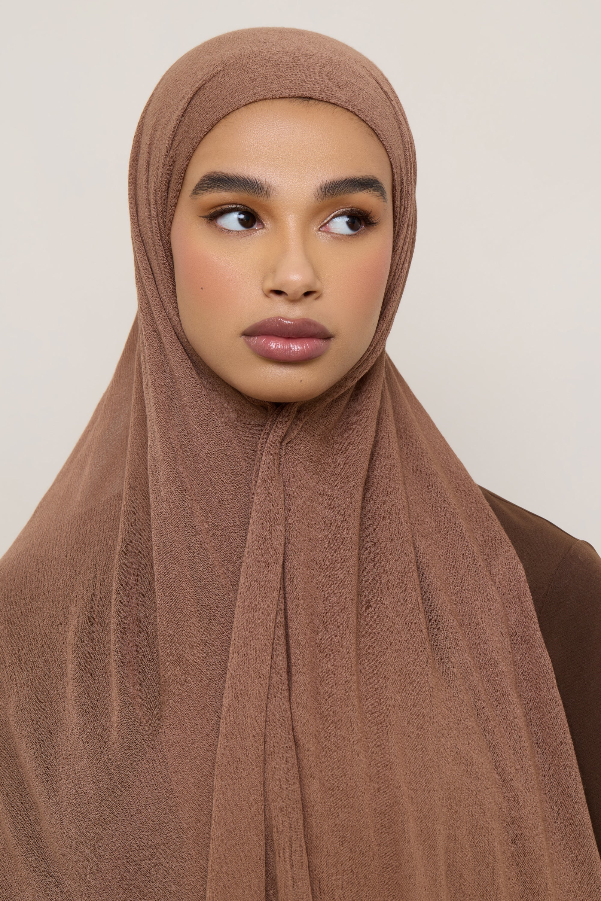 Modal Crinkle Hijab - Semolina Hijabs Veiled