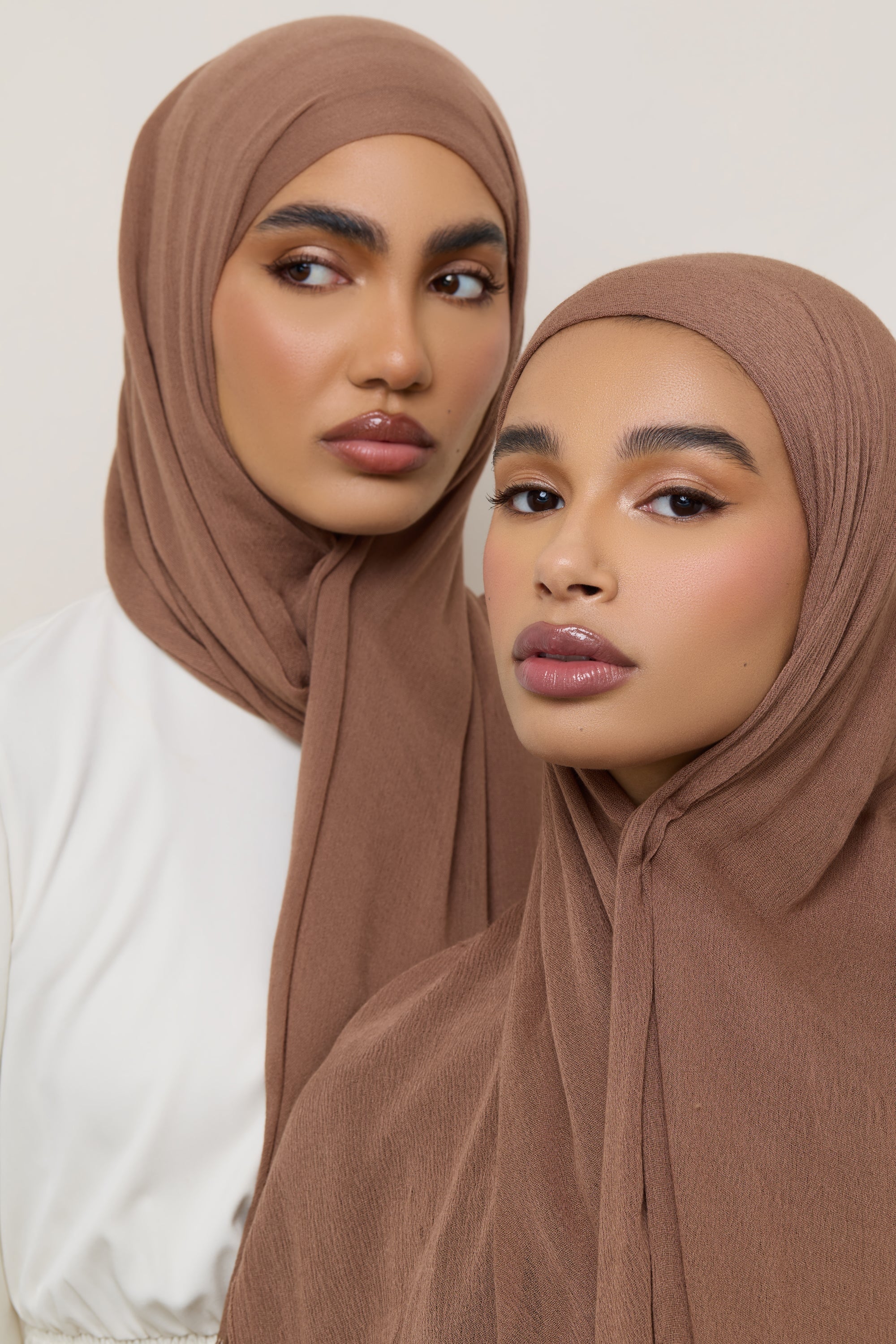 Modal Crinkle Hijab - Semolina Hijabs Veiled