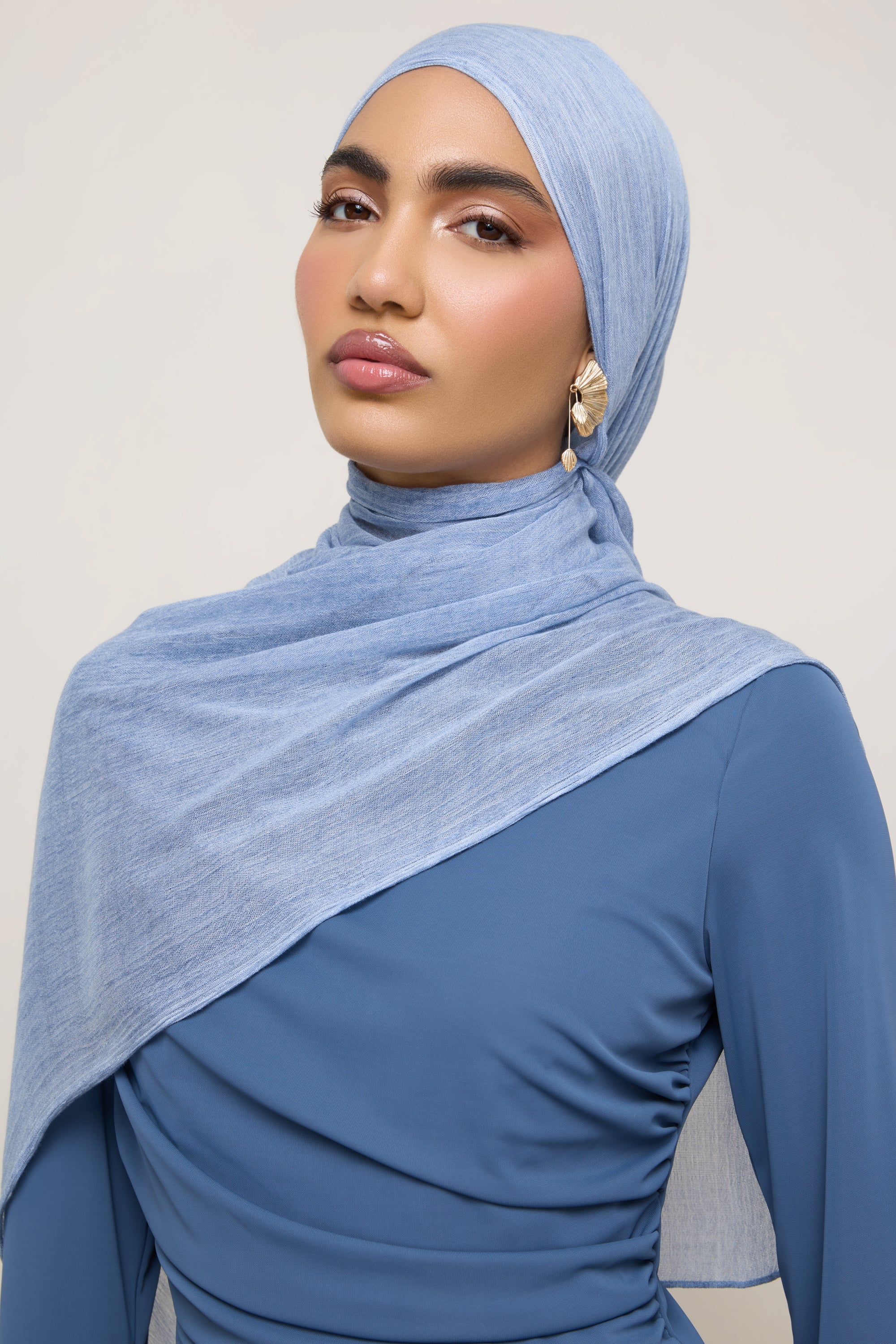 Modal Crinkle Hijab - Sky Hijabs Veiled