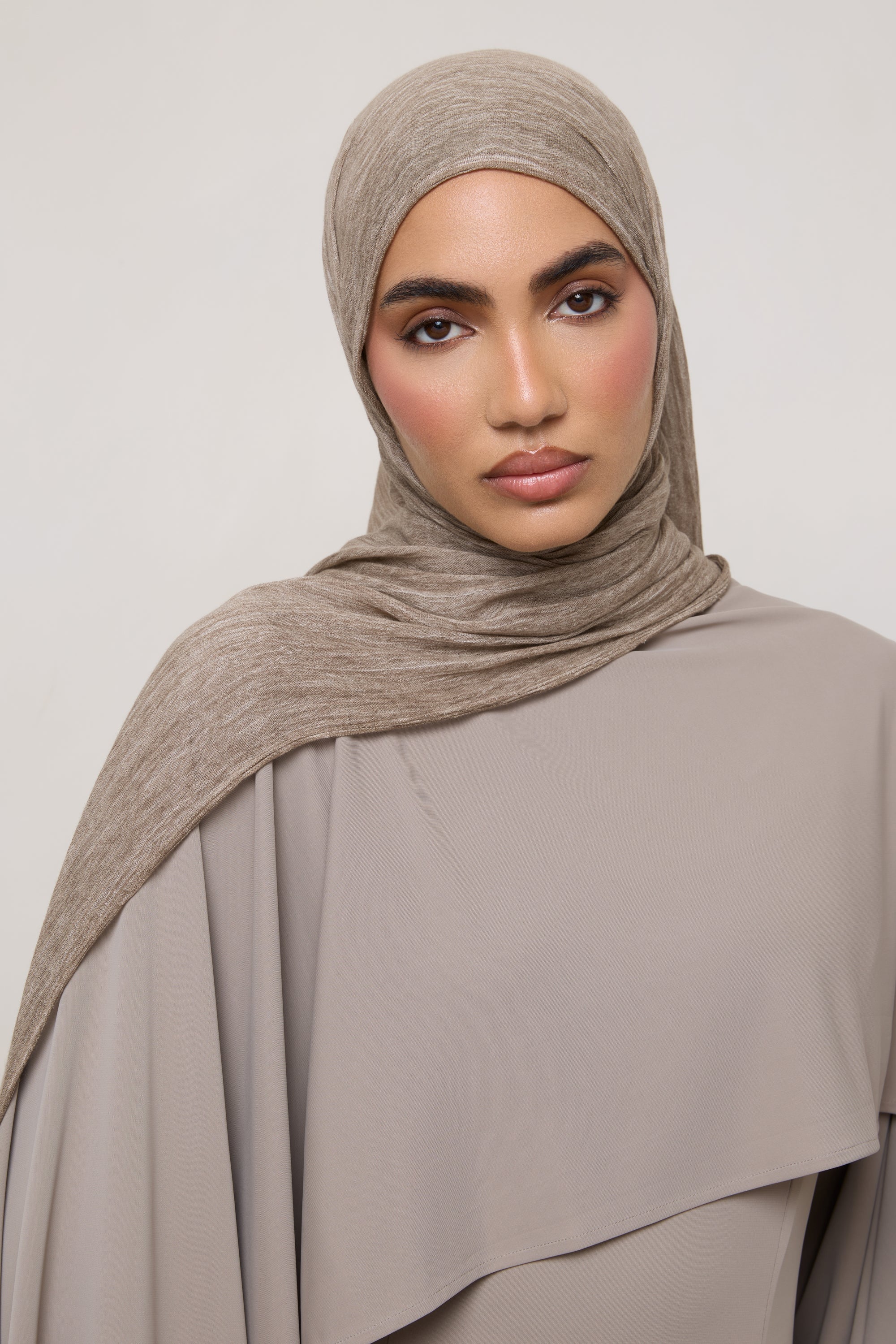 Modal Crinkle Hijab - Stone Hijabs Veiled