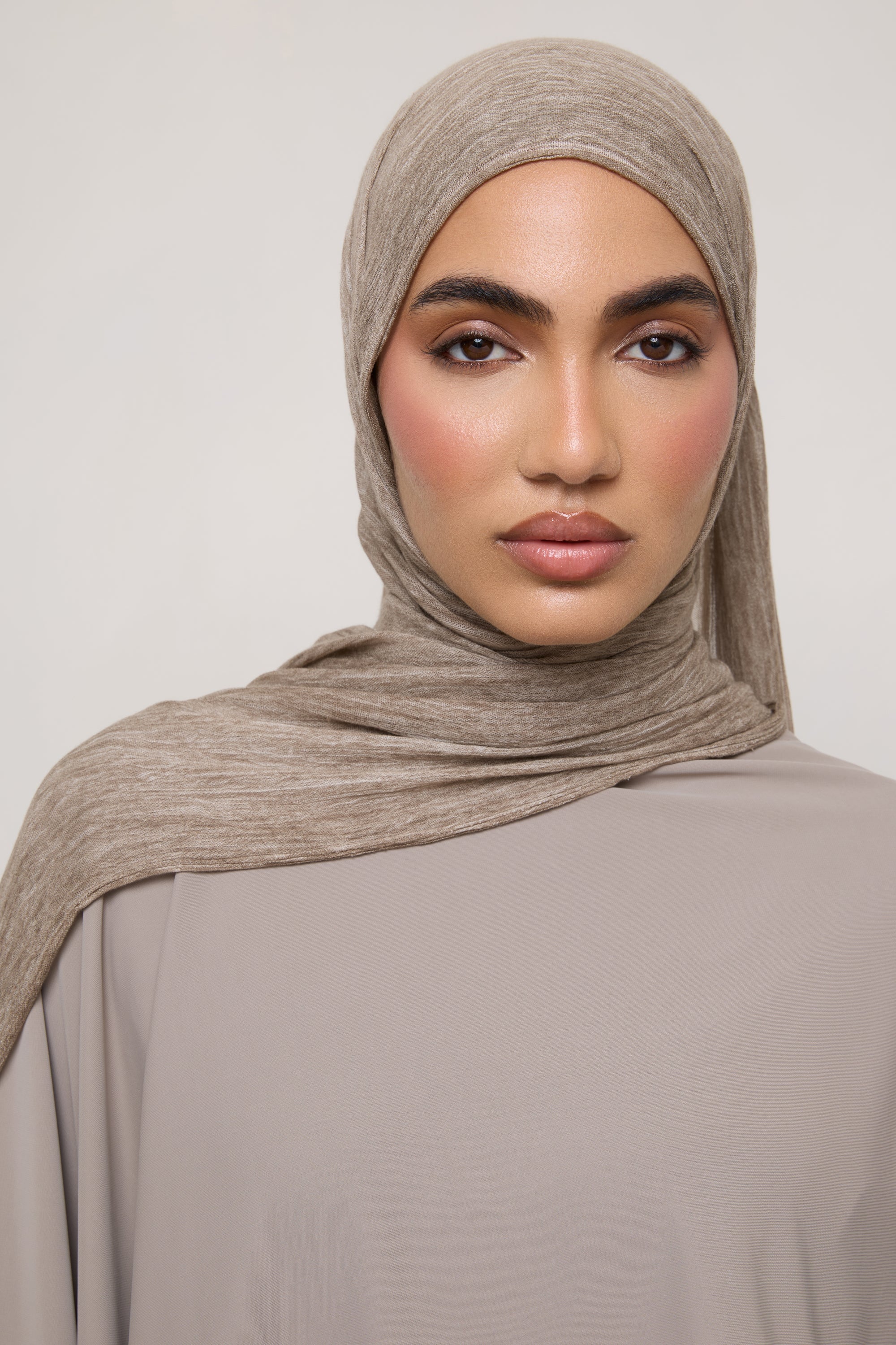 Modal Crinkle Hijab - Stone Hijabs Veiled