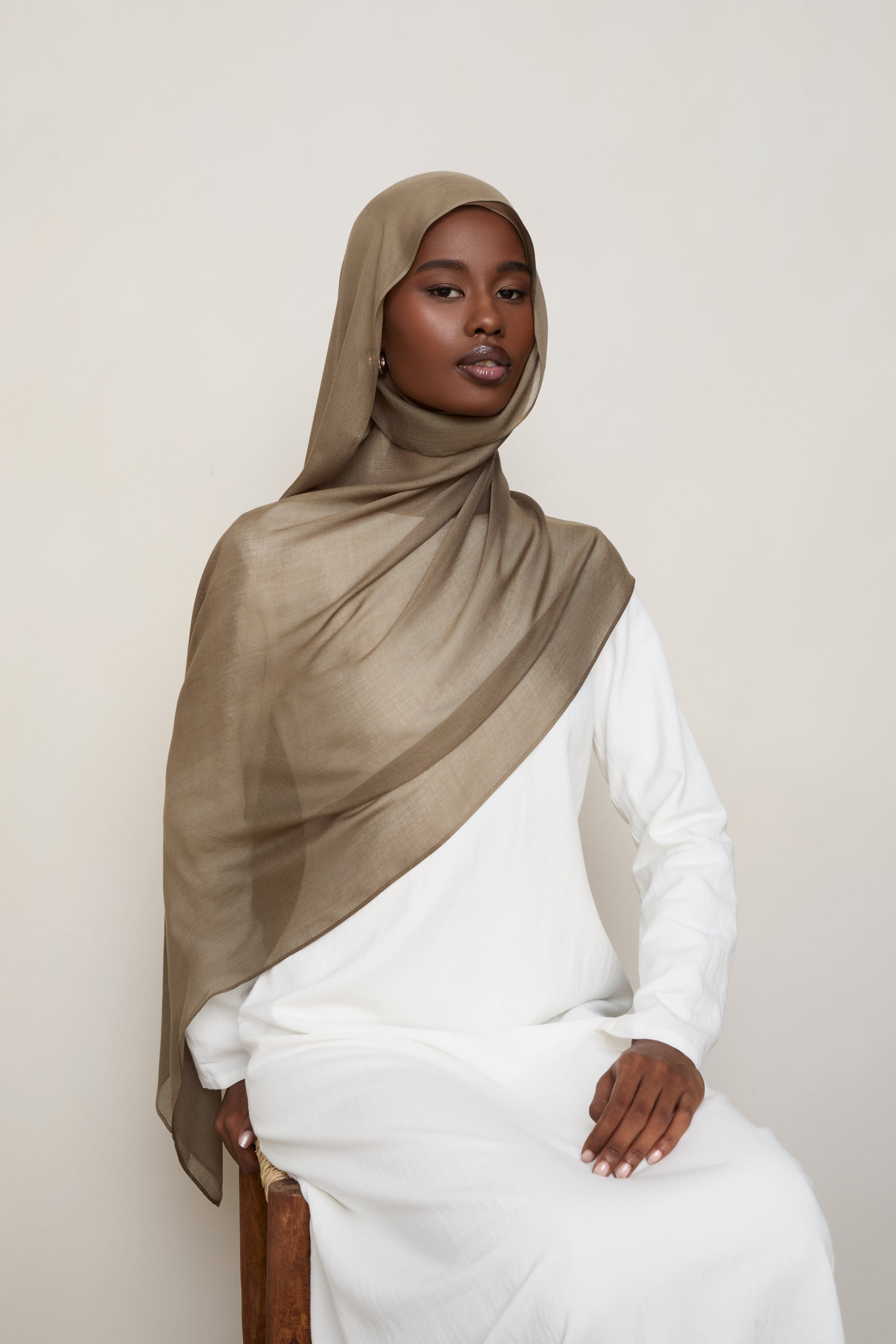 Modal Hijab - Basil Hijabs Veiled