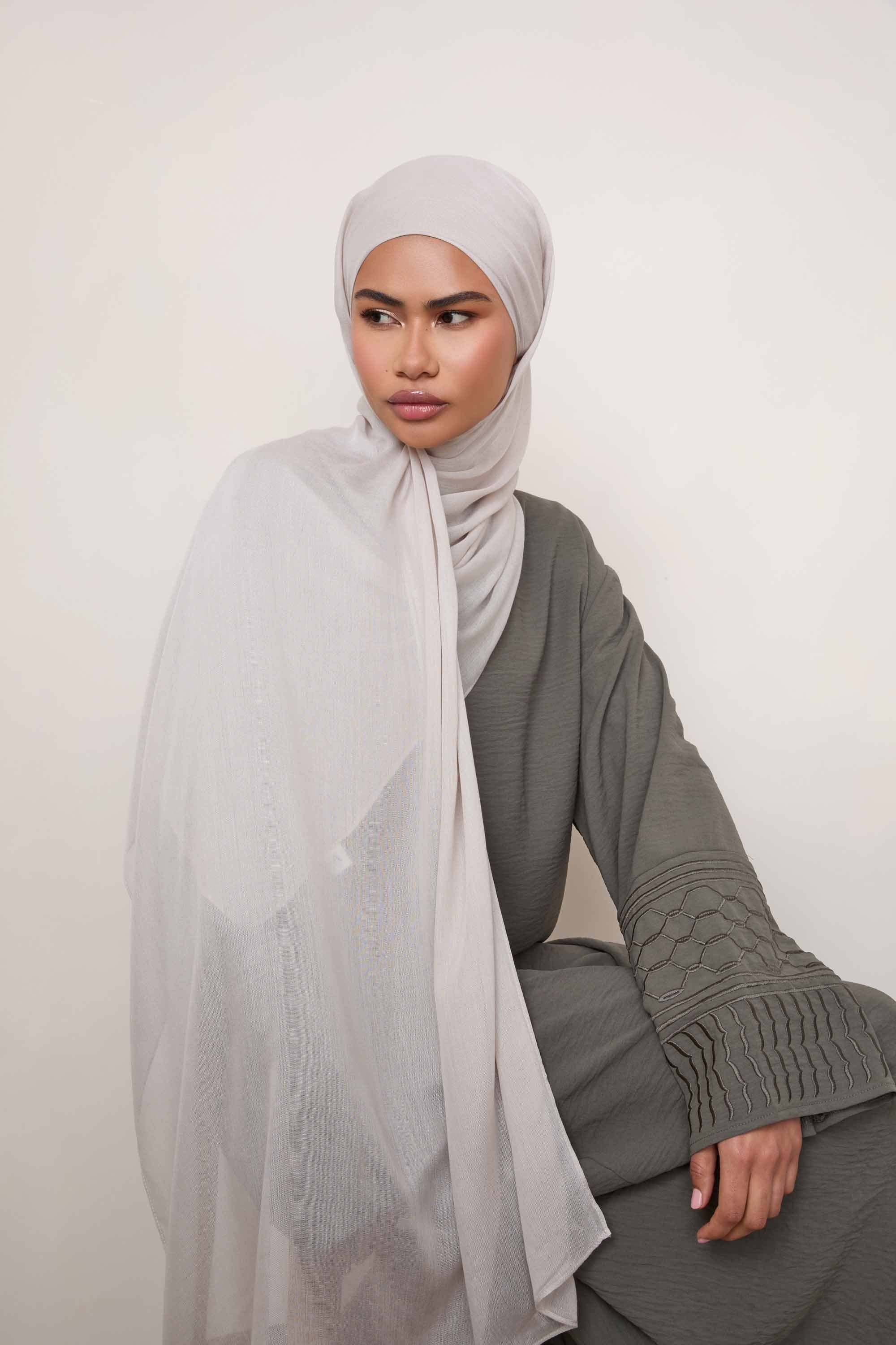 Modal Hijab - Chalk Hijabs Veiled