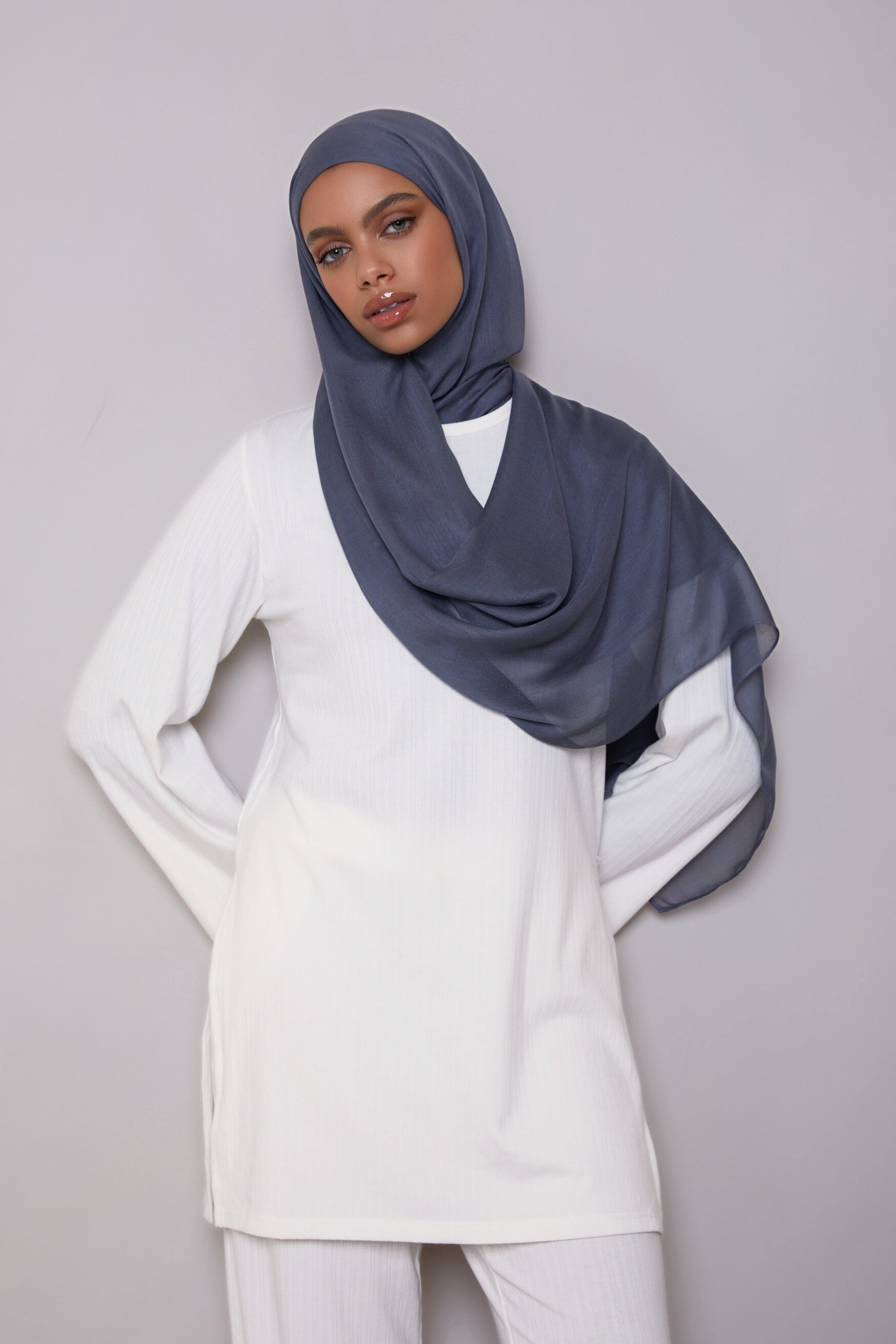 Modal Hijab - Denim Veiled