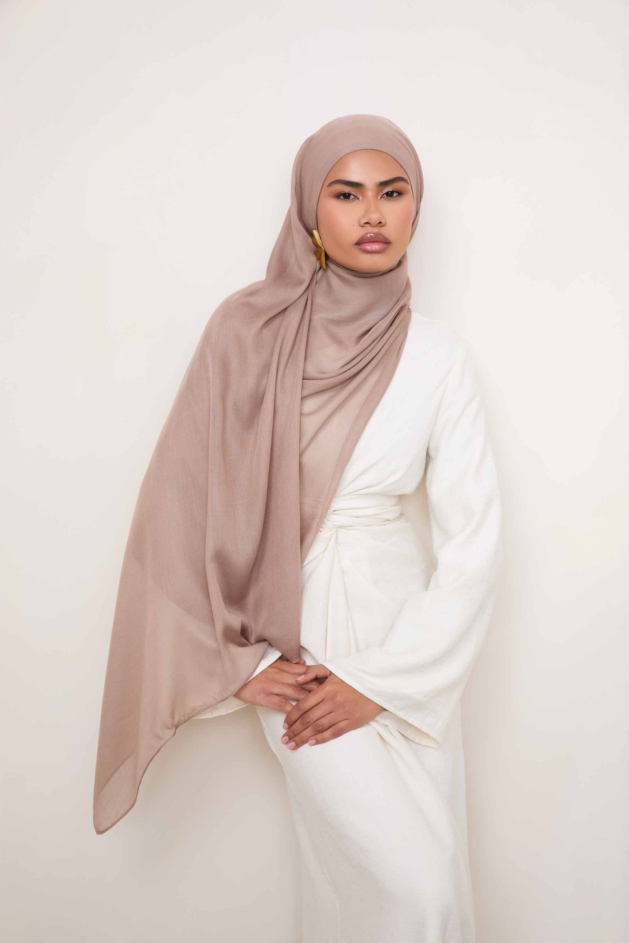 Modal Hijab - Greige Hijabs Veiled
