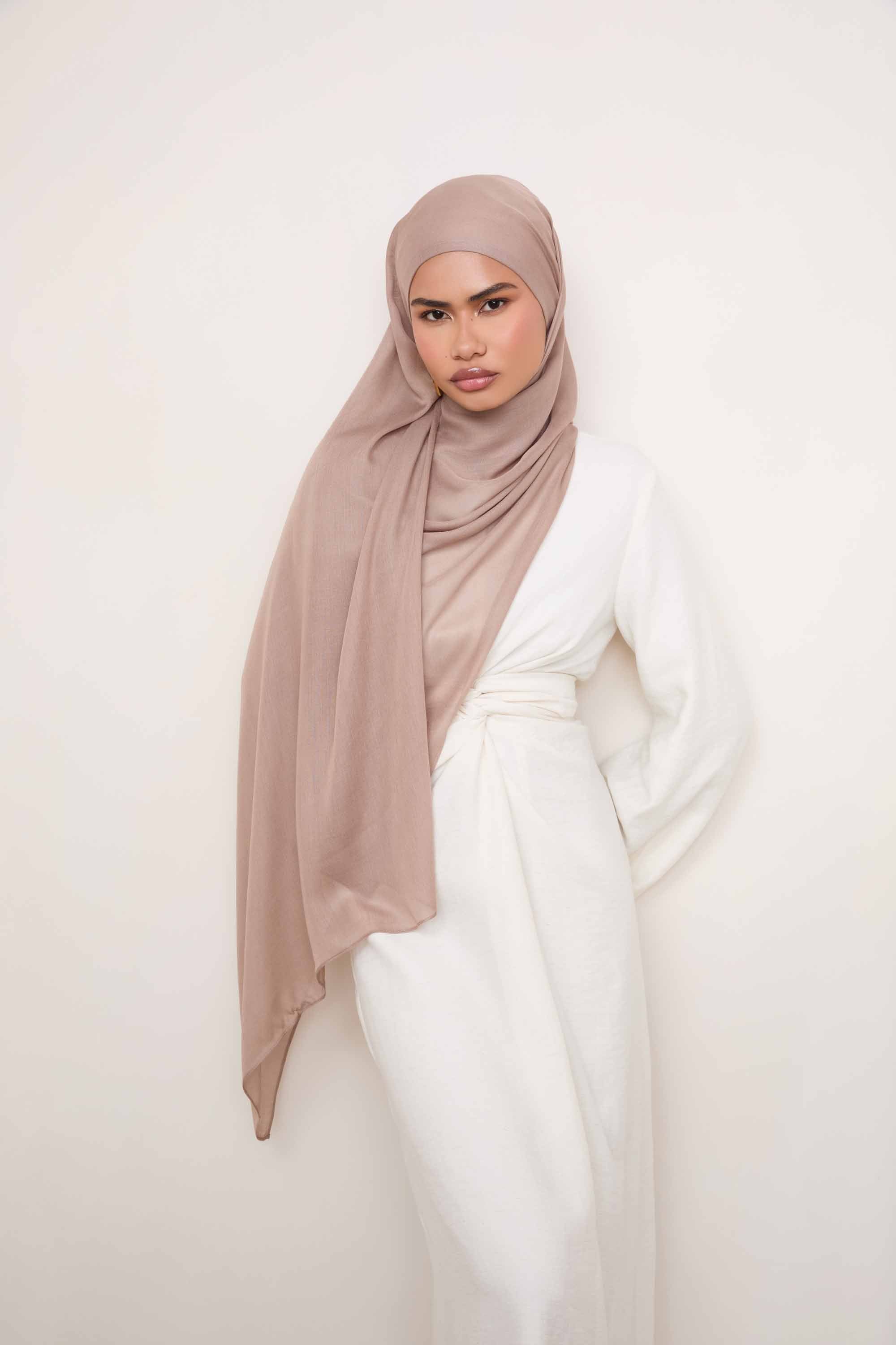 Modal Hijab - Greige Hijabs Veiled