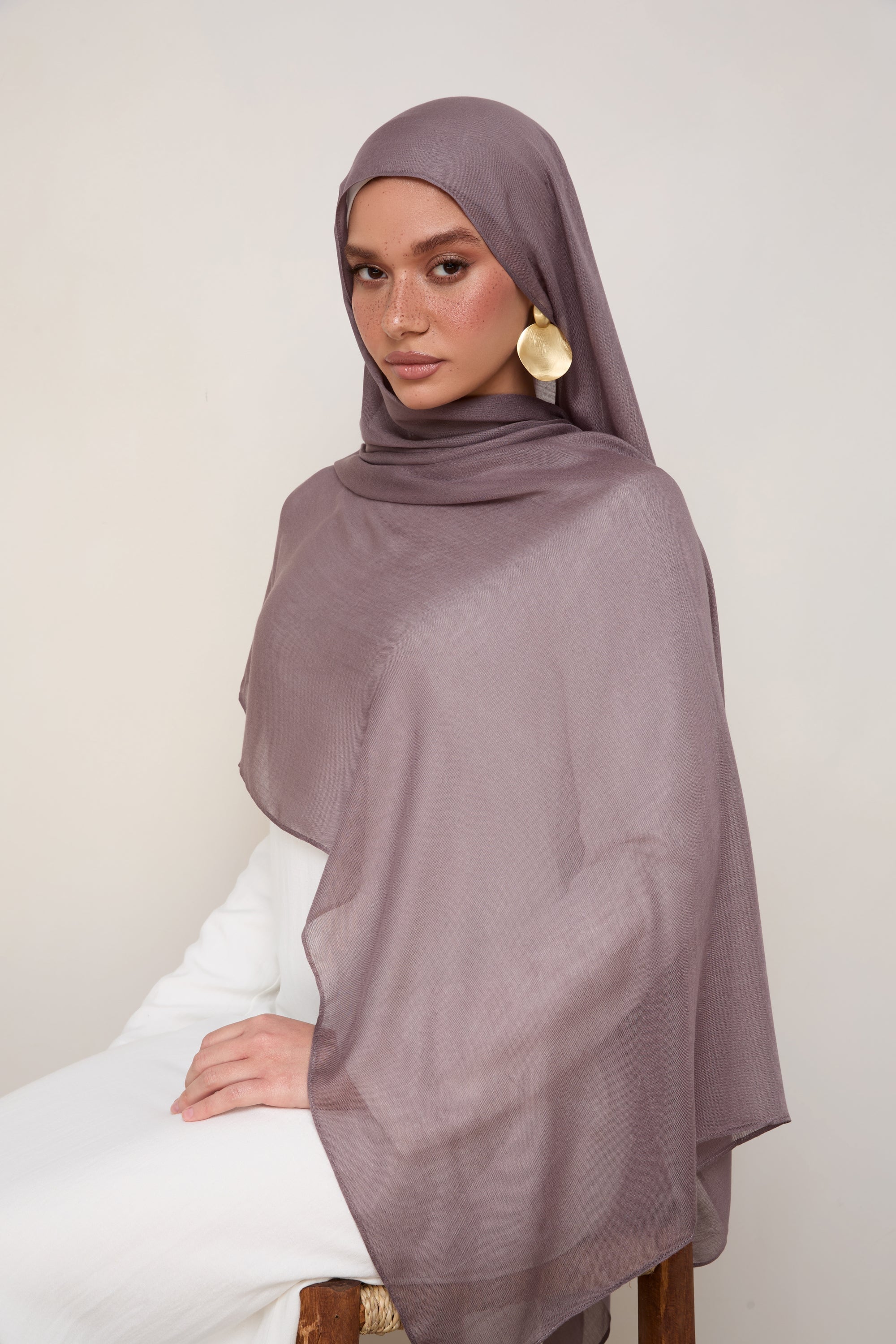 Modal Hijab - Plum Truffle Hijabs Veiled