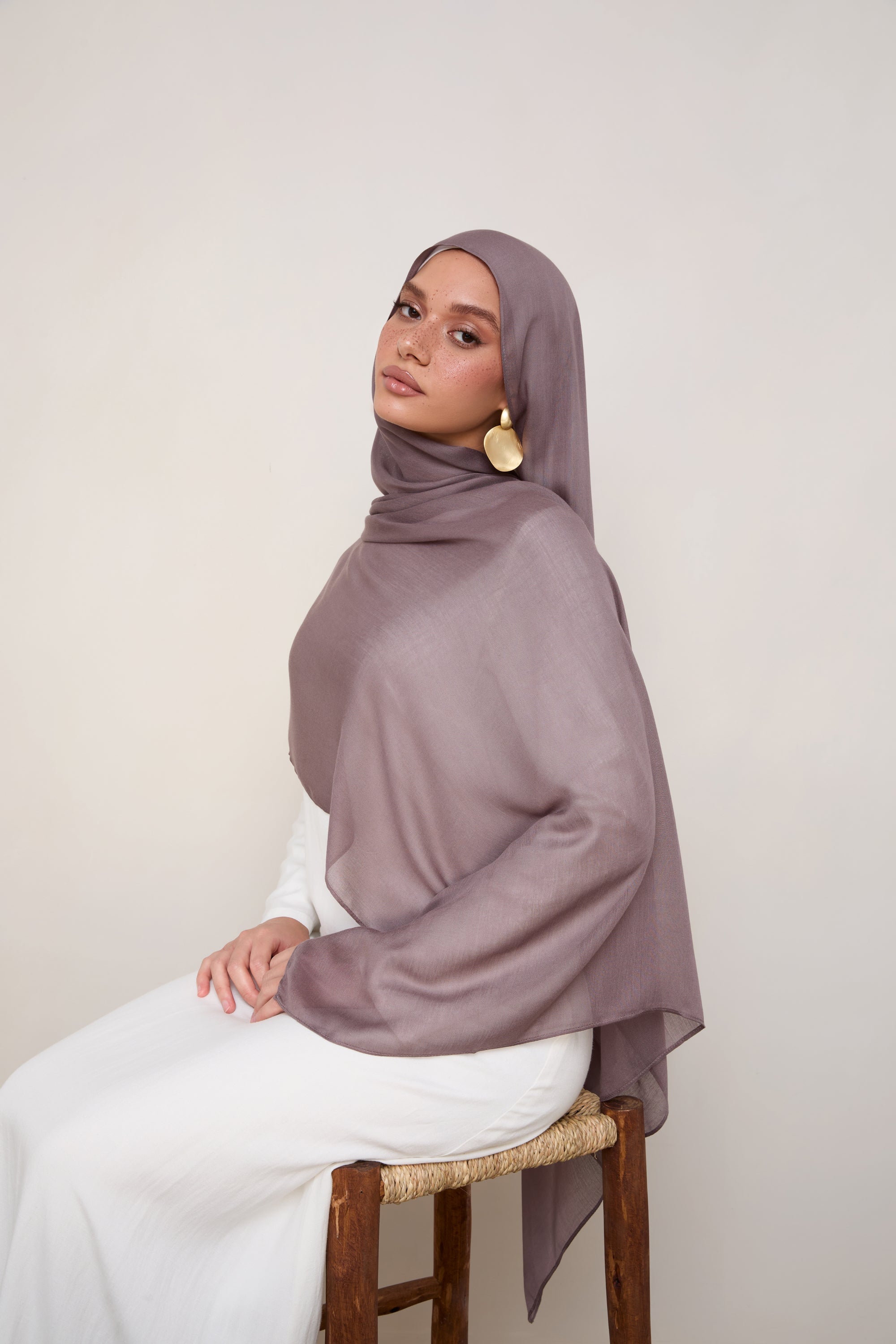 Modal Hijab - Plum Truffle Hijabs Veiled