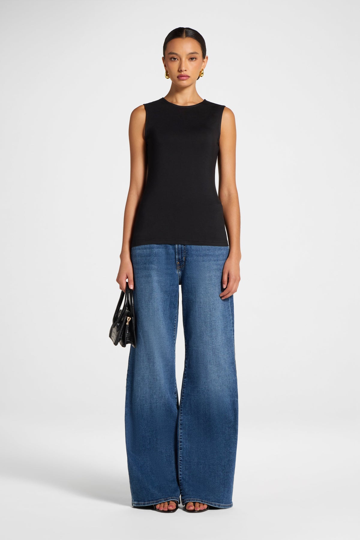 Modal Tank Top - Black Veiled