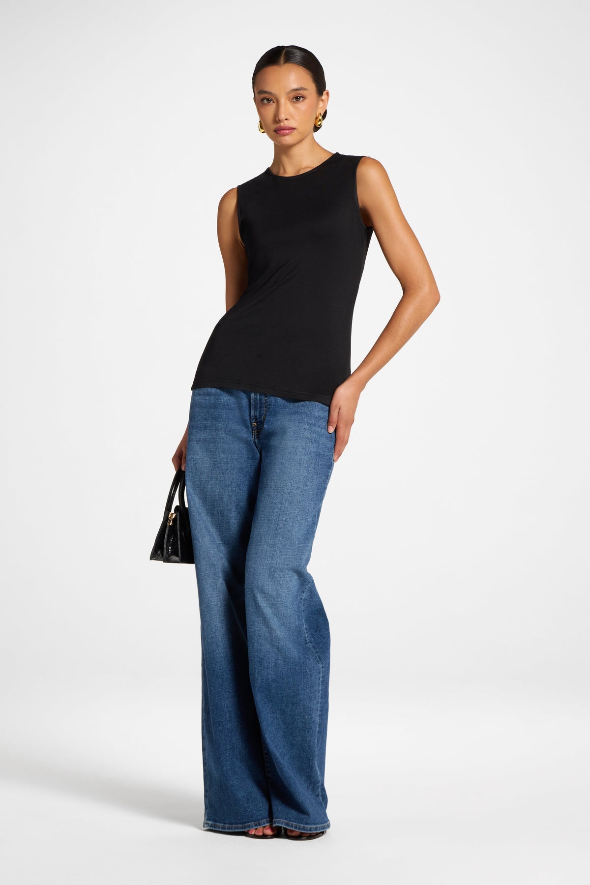 Modal Tank Top - Black Veiled