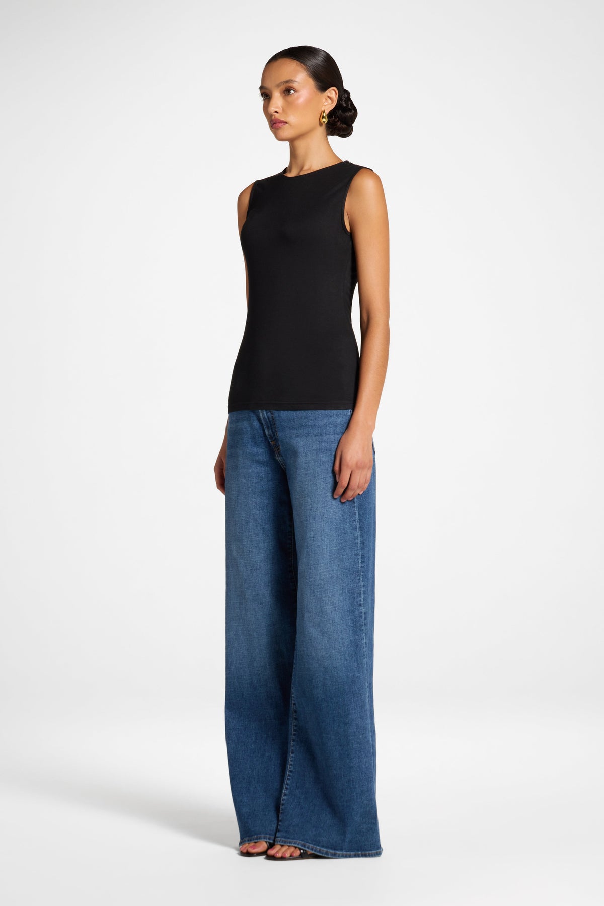 Modal Tank Top - Black Veiled