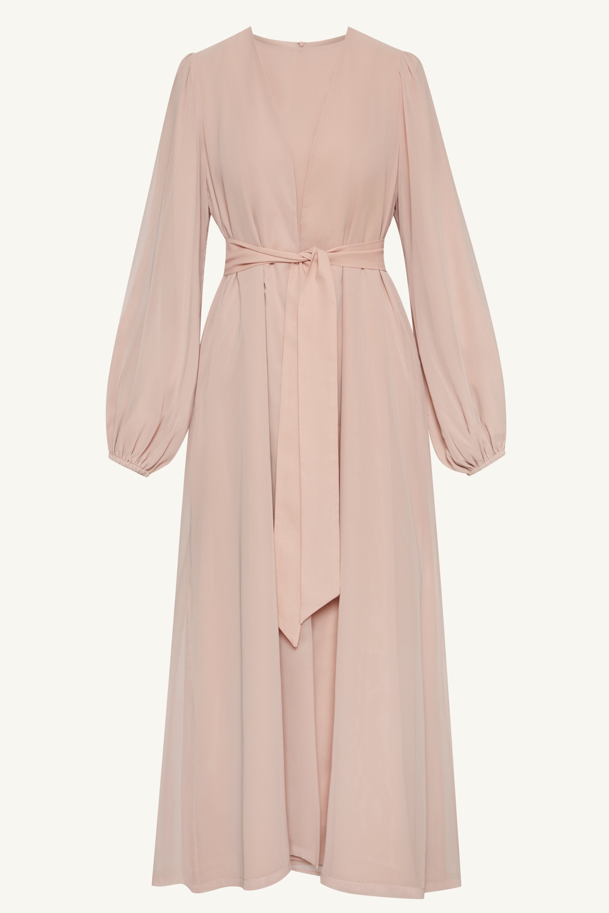 Najma Chiffon Abaya & Dress Set - Jasmine Pink Clothing Veiled 