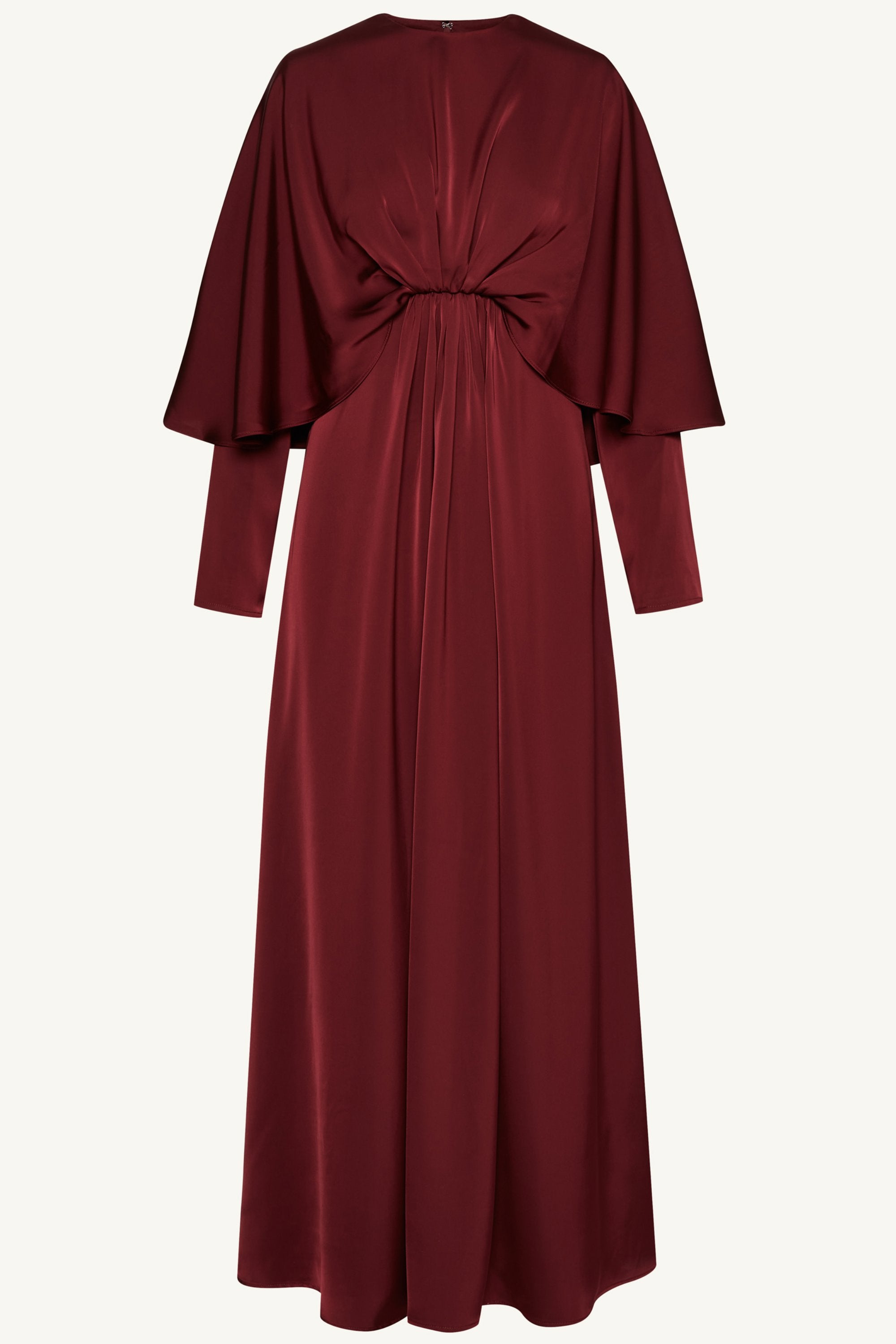 Najum Satin Cape Maxi Dress - Karaz Dresses Veiled