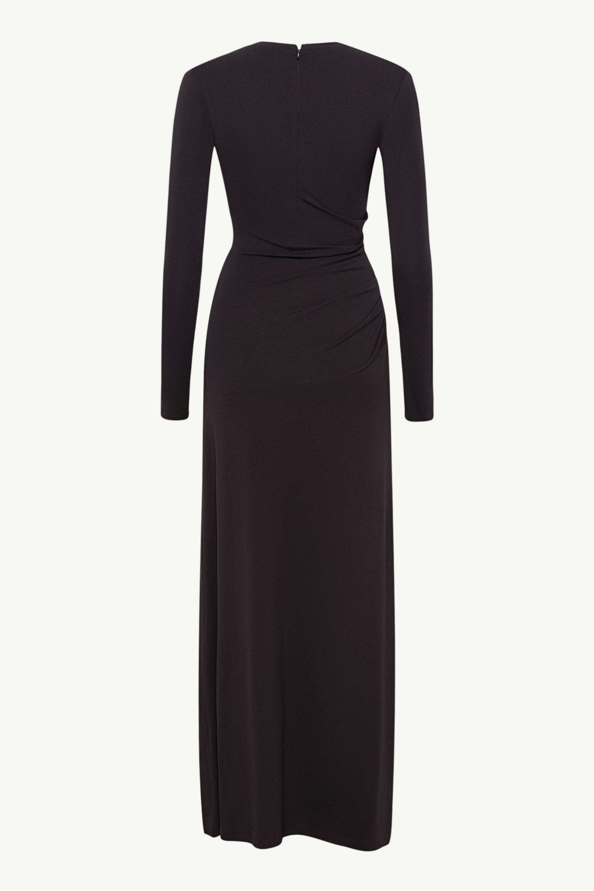 Natalie Rouched Jersey Maxi Dress - Black Clothing Veiled 