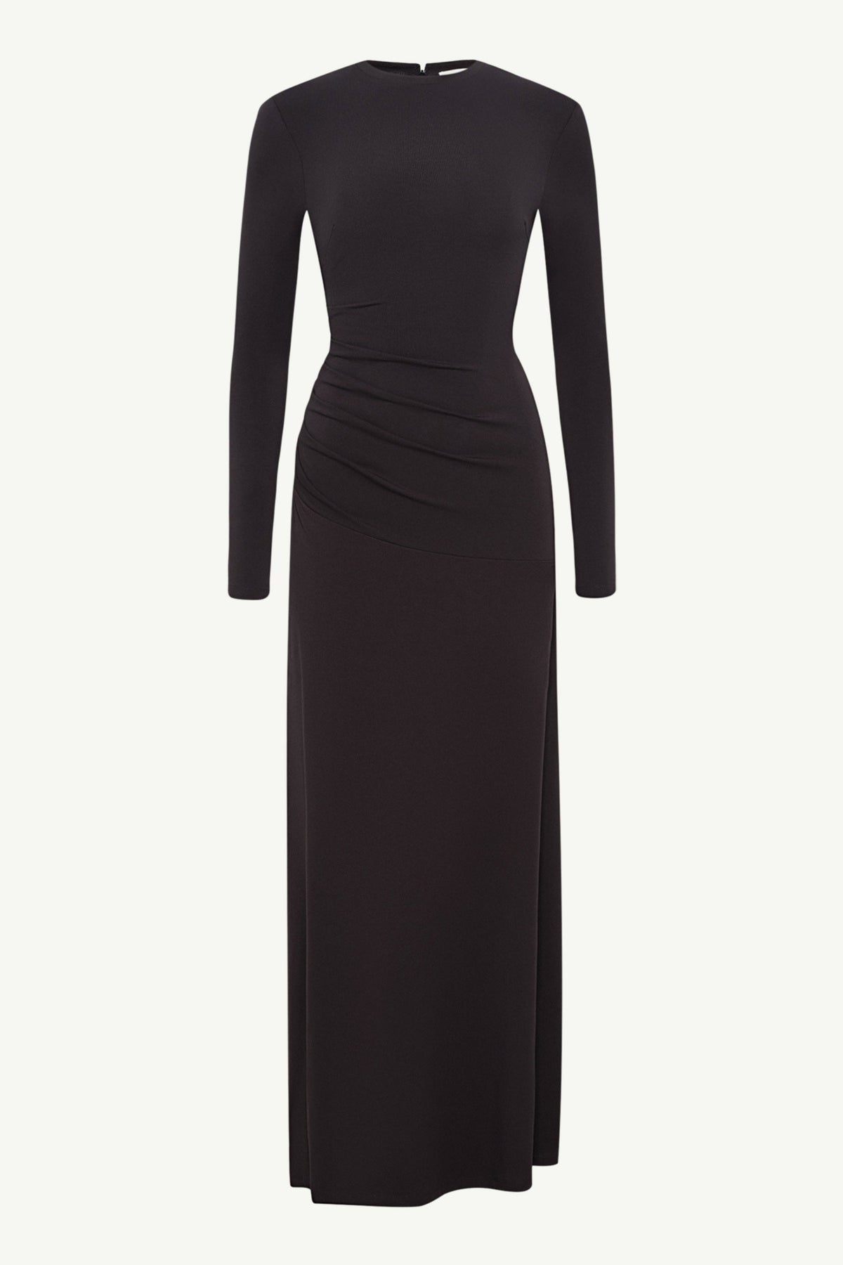 Natalie Rouched Jersey Maxi Dress - Black Clothing epschoolboard 