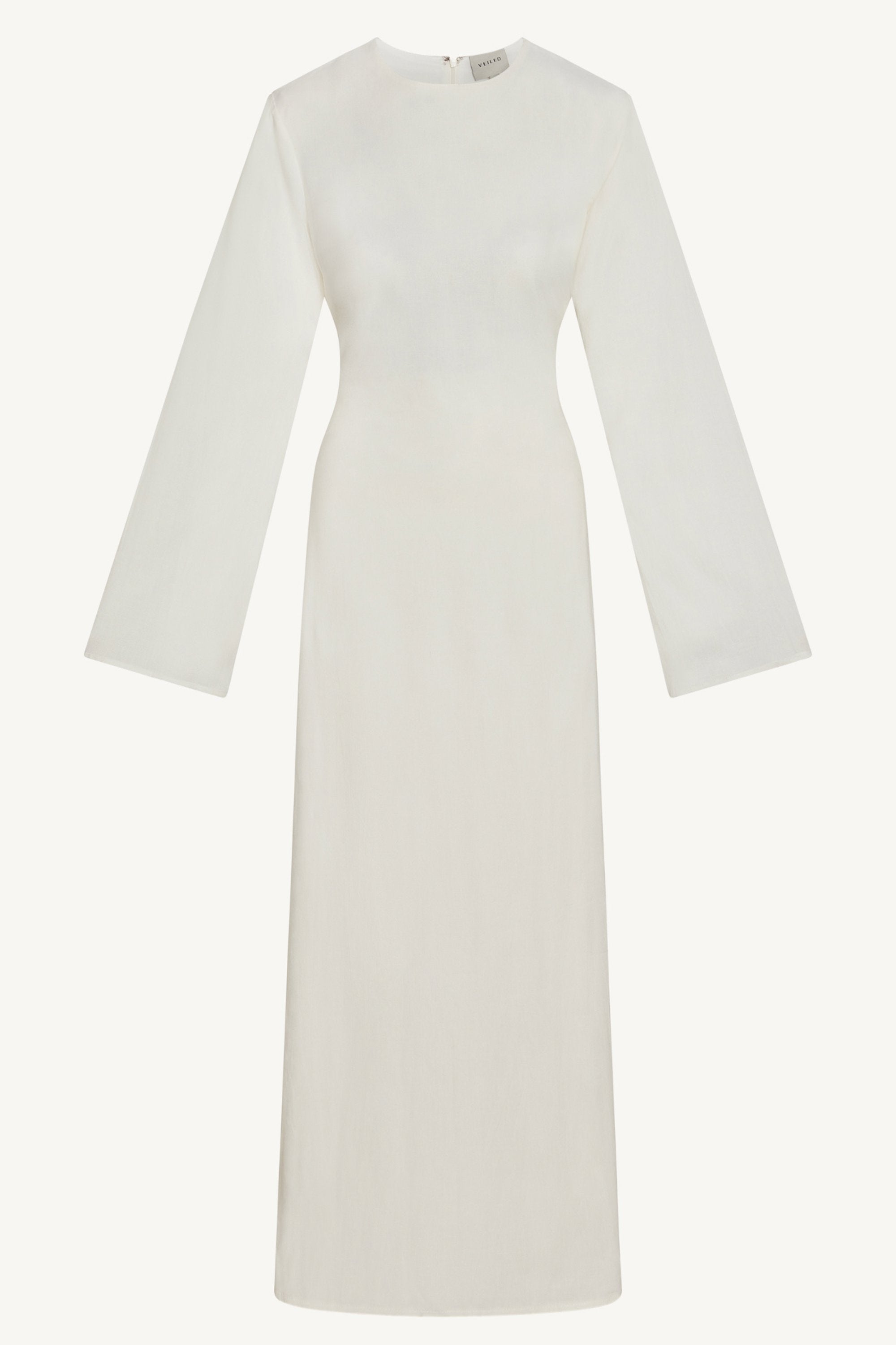 Nyla Linen Tie Maxi Dress - White Abayas Veiled