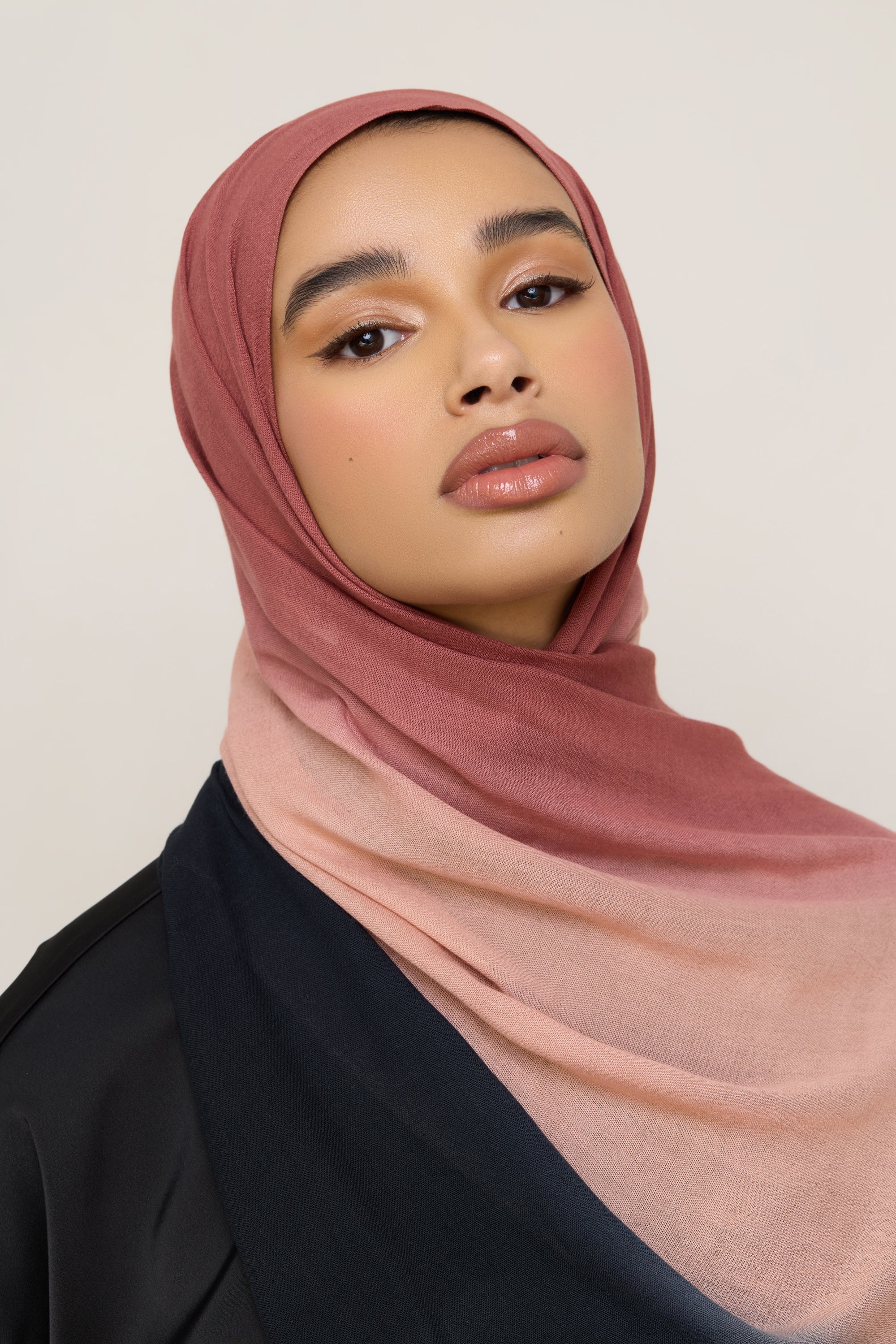 Ombre Modal Hijab - Apple Noir Hijabs Veiled