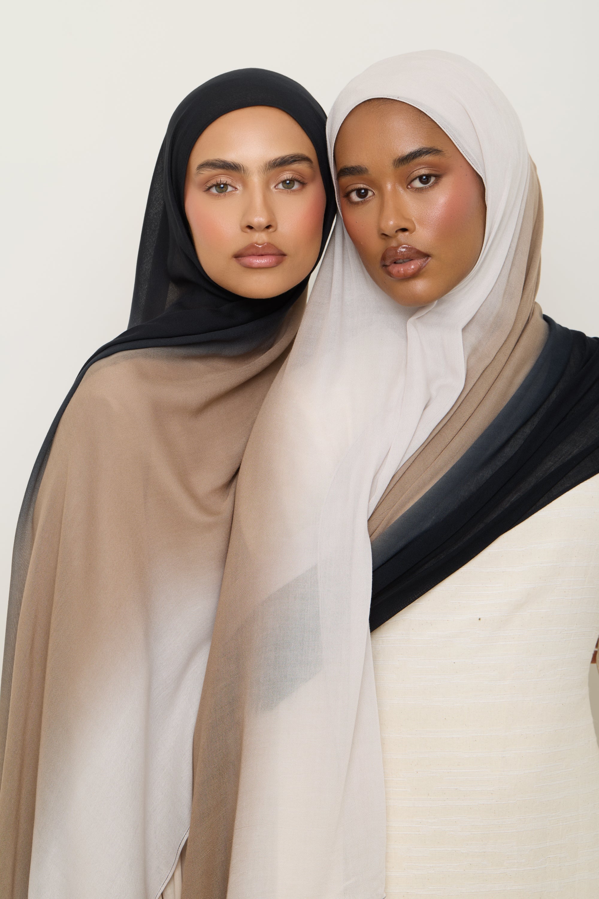 Ombre Modal Hijab - Ash Mocha Hijabs Veiled