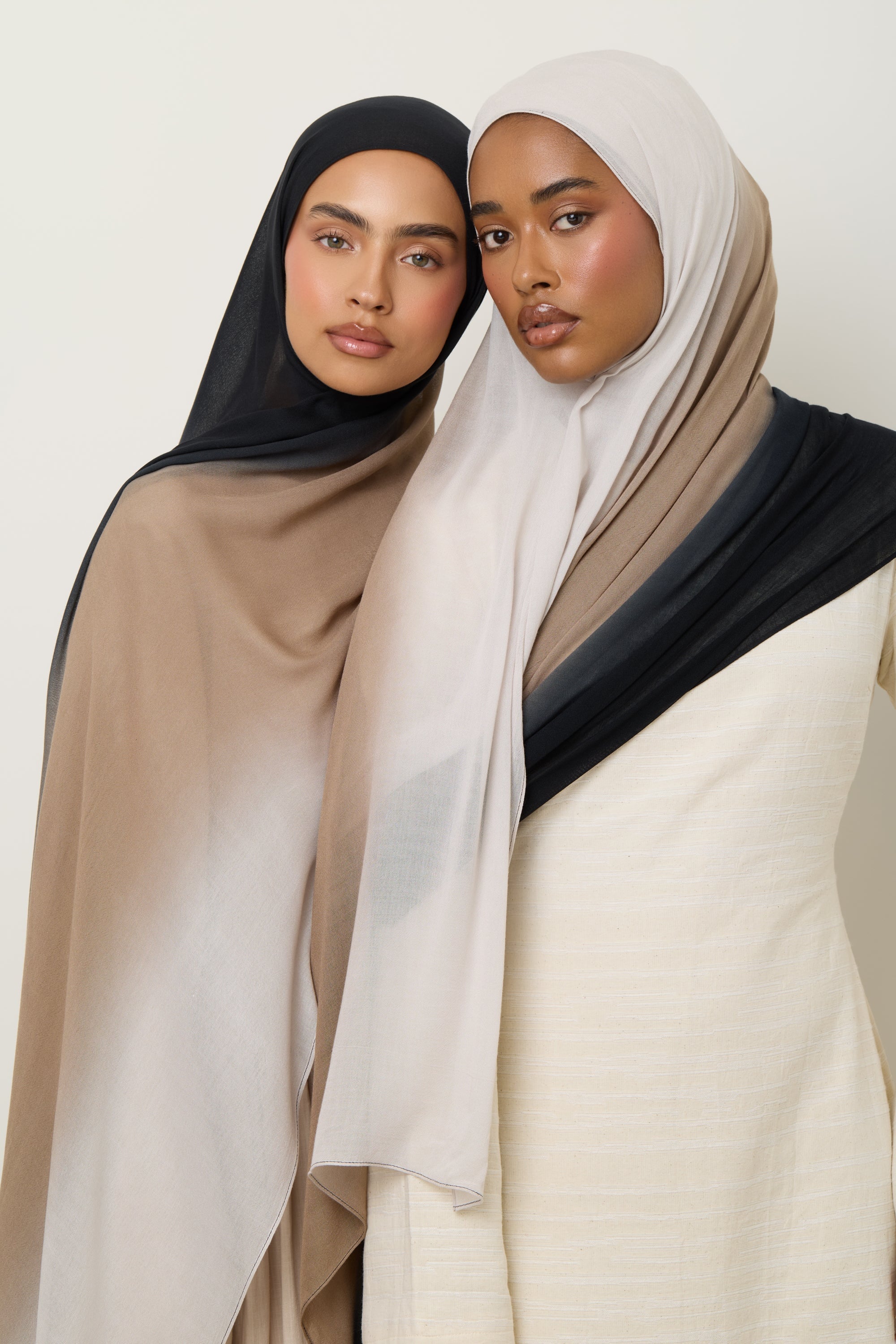 Ombre Modal Hijab - Ash Mocha Hijabs Veiled