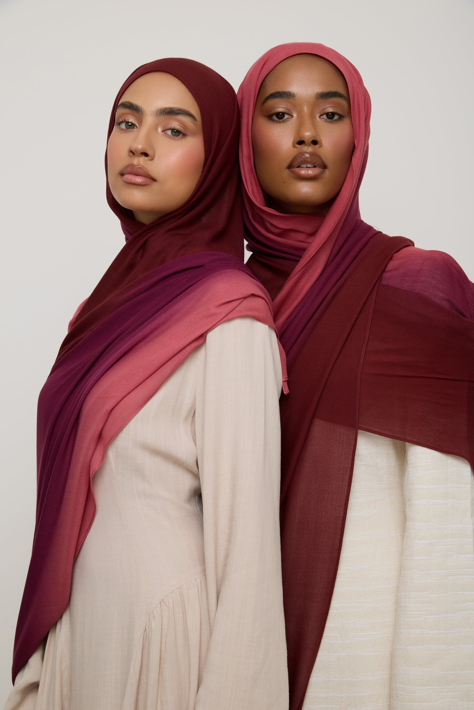 Ombre Modal Hijab - Berry Hijab Veiled