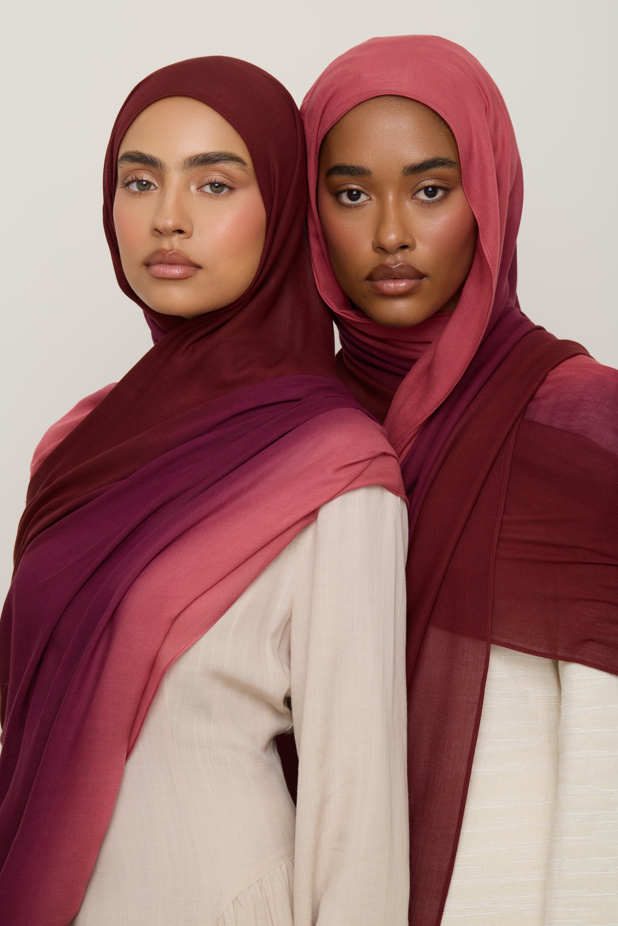 Ombre Modal Hijab - Berry Hijab Veiled