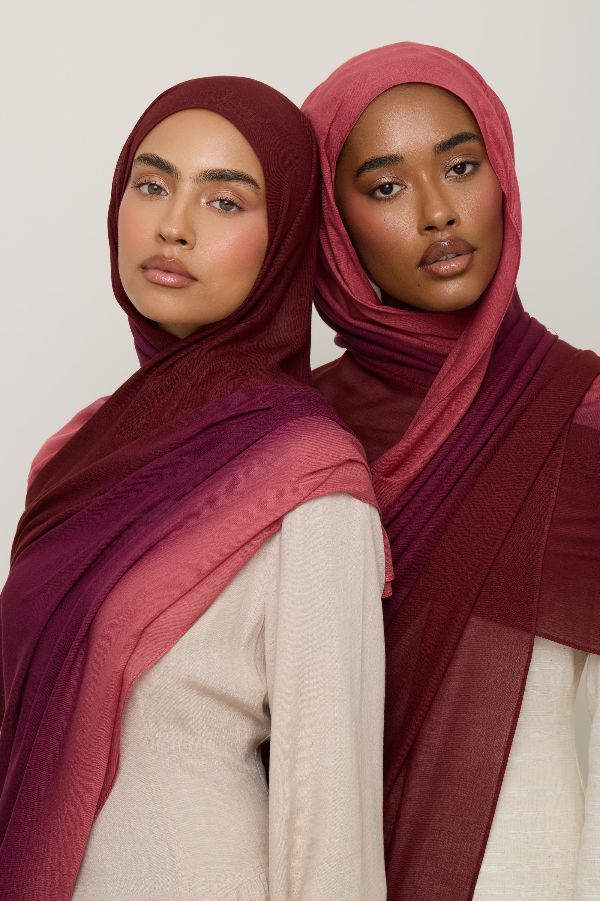 Ombre Modal Hijab - Berry Hijab Veiled