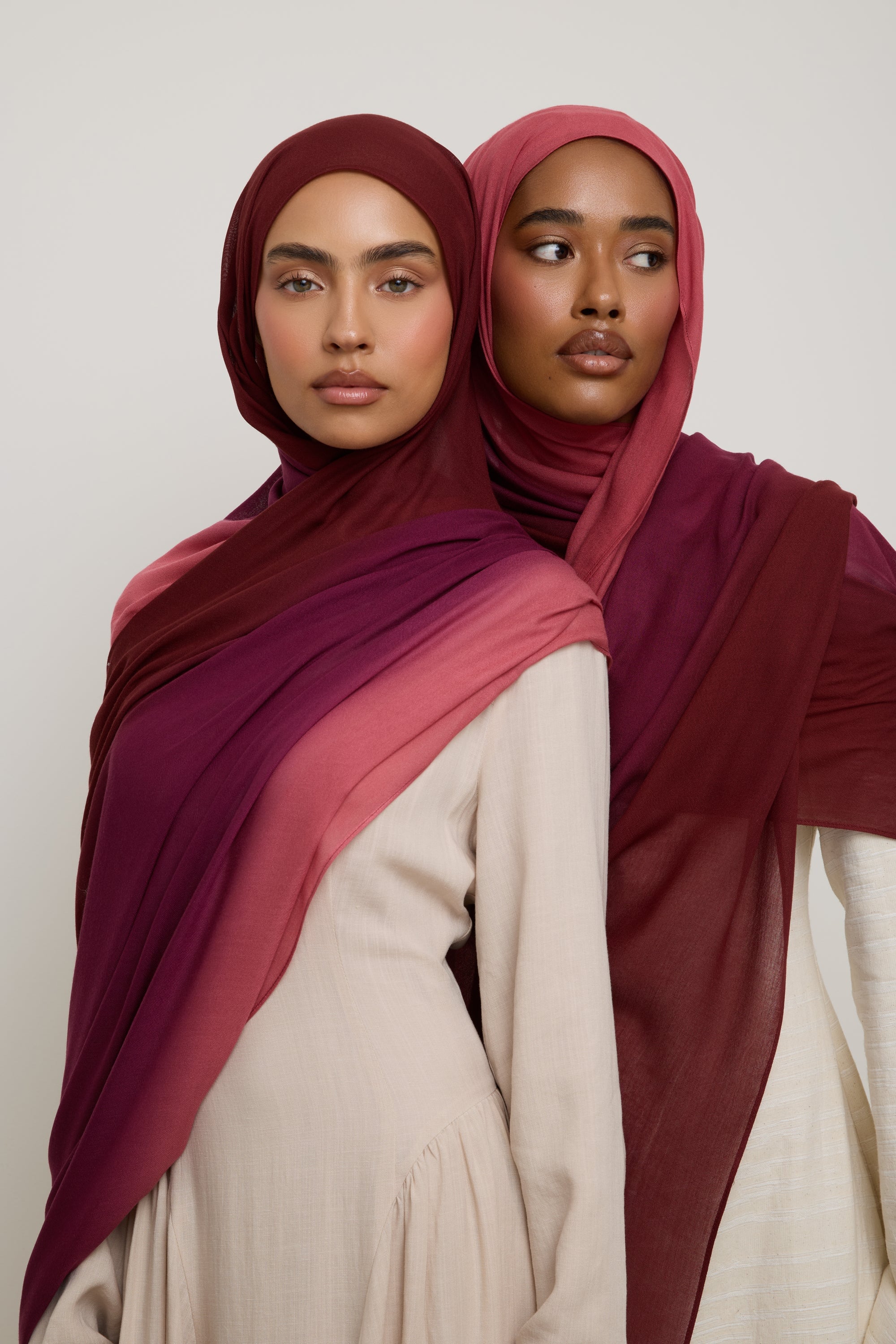 Ombre Modal Hijab - Berry Hijab Veiled